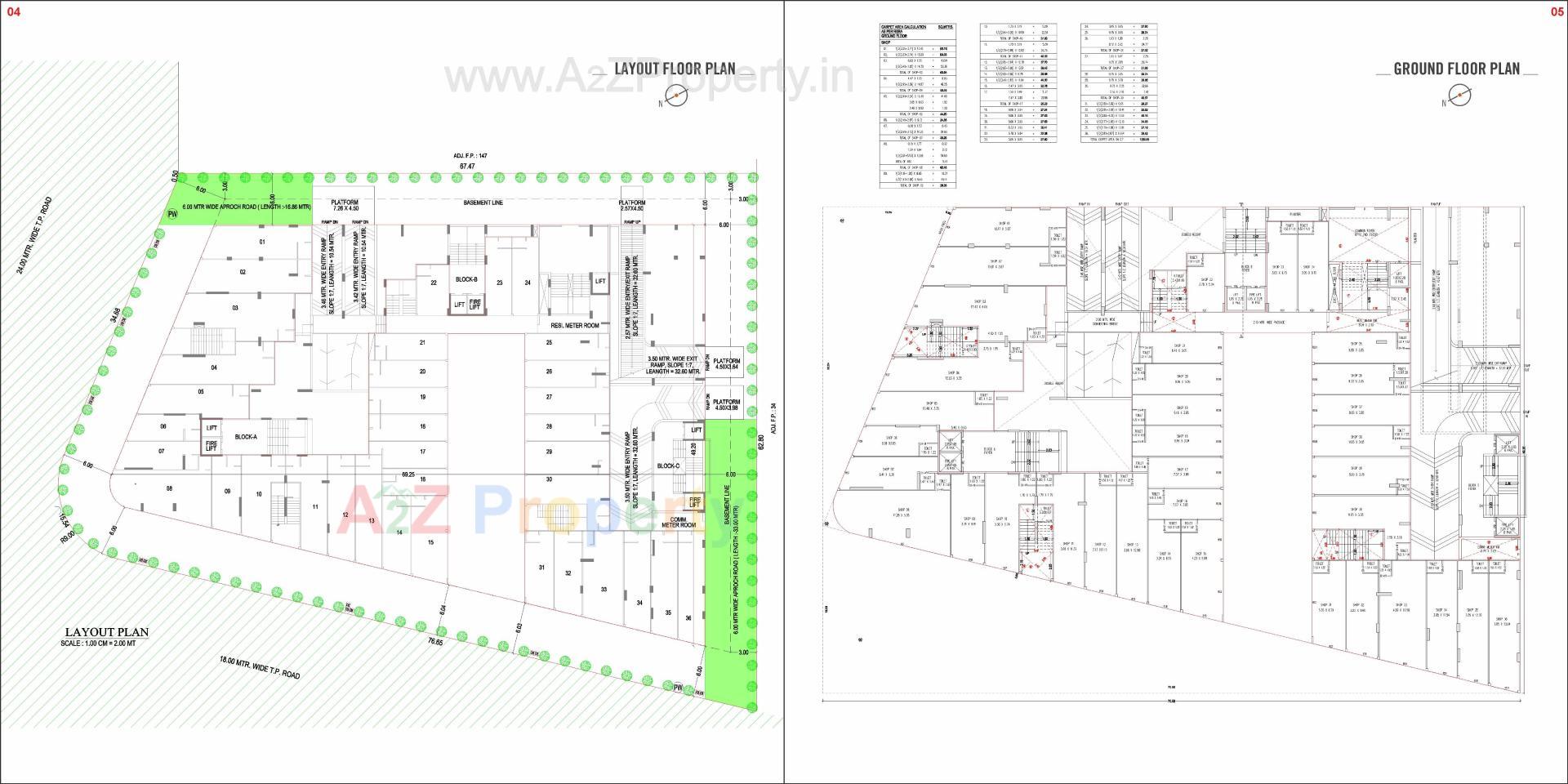 Layout of real estate project Shikshapatri Sky Light located at Uvarsad, Gandhinagar, Gujarat