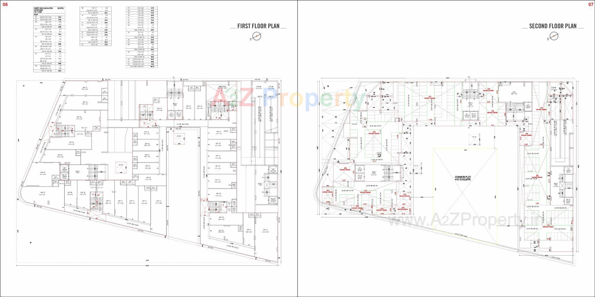 Layout of real estate project Shikshapatri Sky Light located at Uvarsad, Gandhinagar, Gujarat