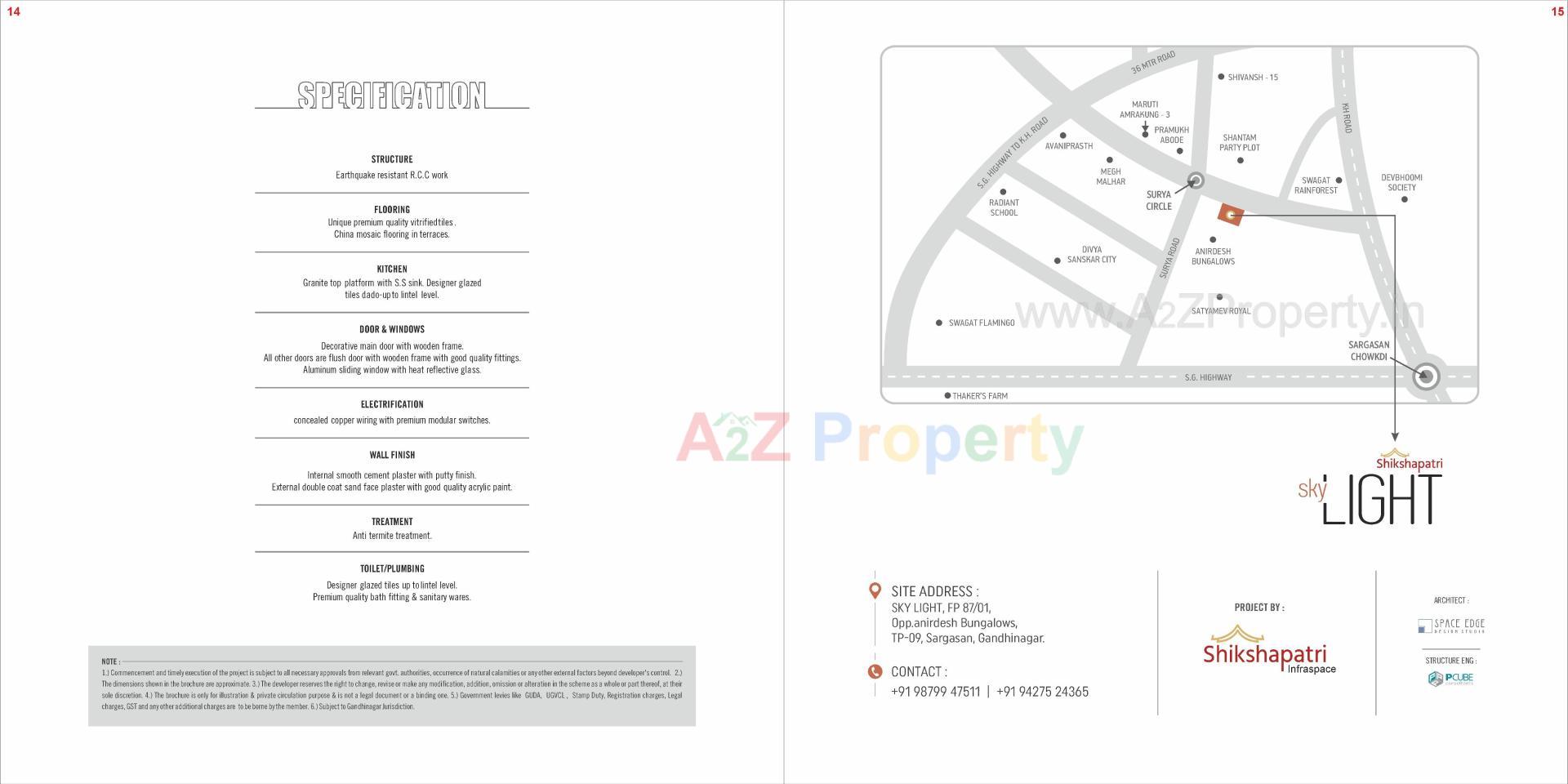  of real estate project Shikshapatri Sky Light located at Uvarsad, Gandhinagar, Gujarat