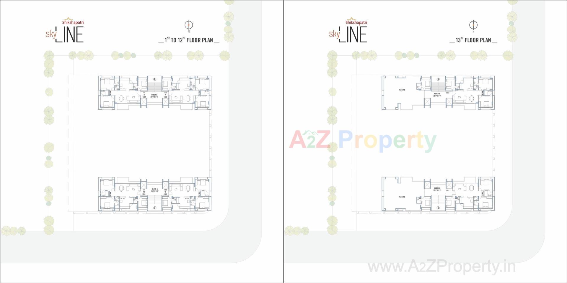 Layout of real estate project Shikshapatri Sky Line located at Sargasan, Gandhinagar, Gujarat