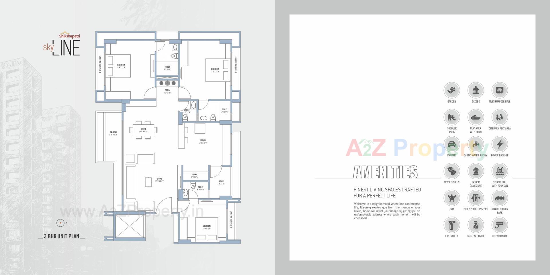 Layout of real estate project Shikshapatri Sky Line located at Sargasan, Gandhinagar, Gujarat