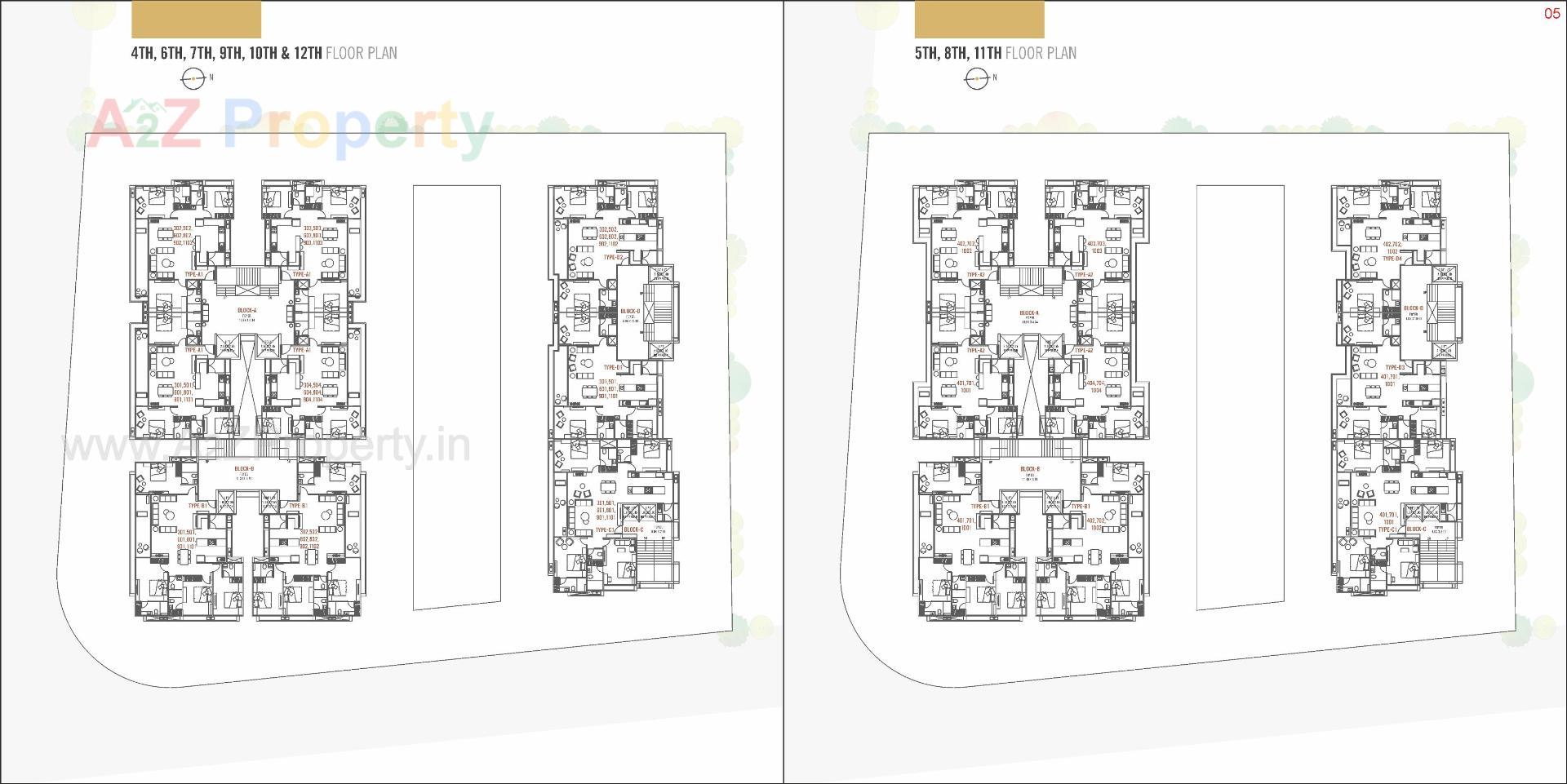 Layout of real estate project Shikshapatri Sky Nine located at Gandhinagar, Gandhinagar, Gujarat