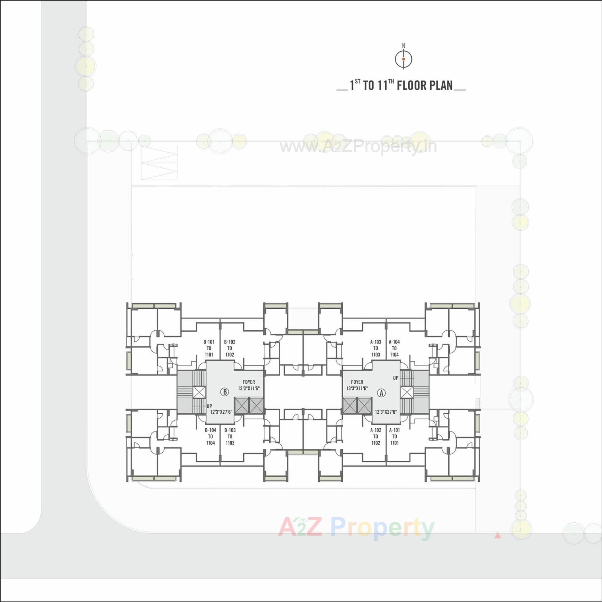Layout of real estate project Shikshapatri Sky Park located at Sargasan, Gandhinagar, Gujarat