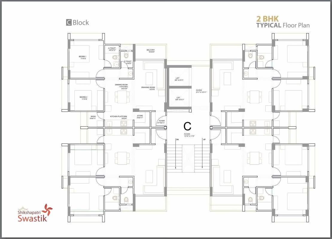 Layout of real estate project Shikshapatri Swastik located at Sargasan, Gandhinagar, Gujarat