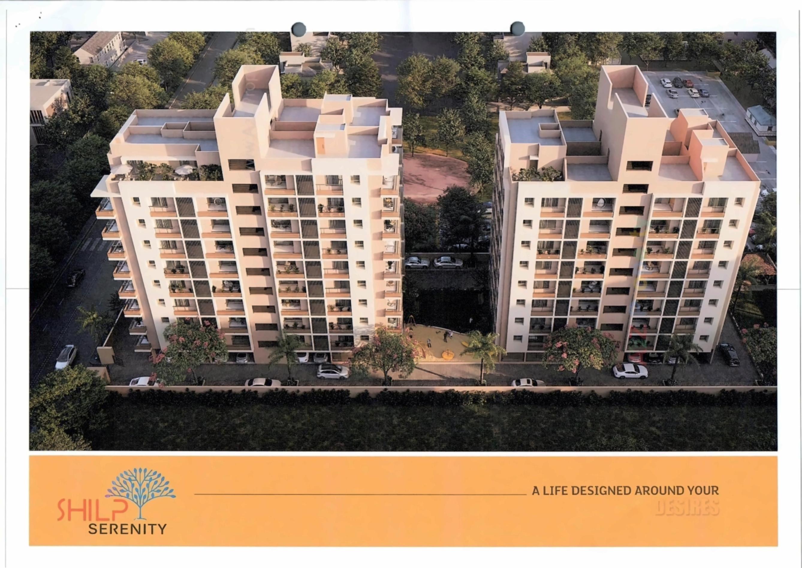 3D Elevation of real estate project Shilp Serenity located at Sargasan, Gandhinagar, Gujarat