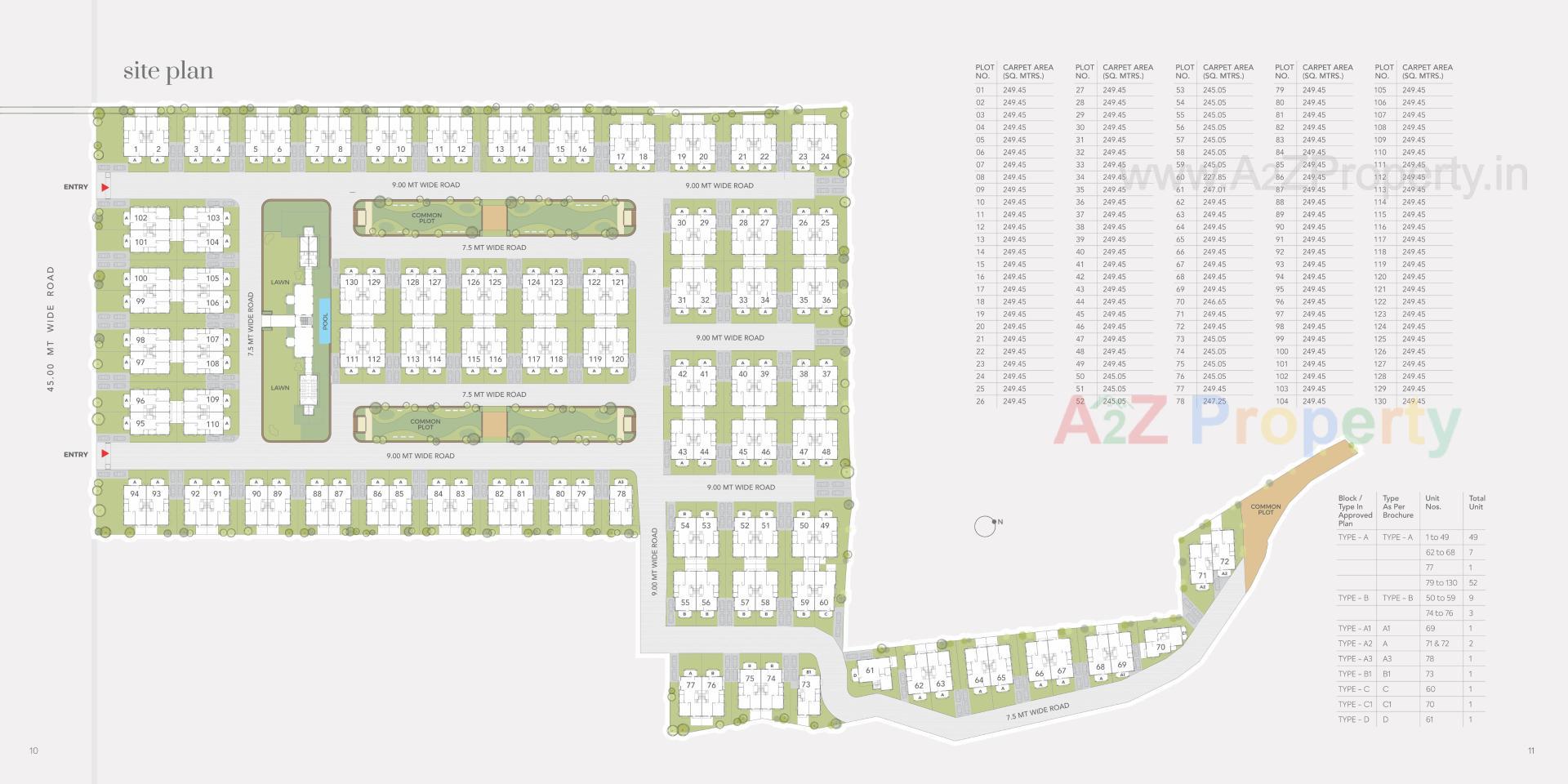 Layout of real estate project Shine located at Kalol, Gandhinagar, Gujarat