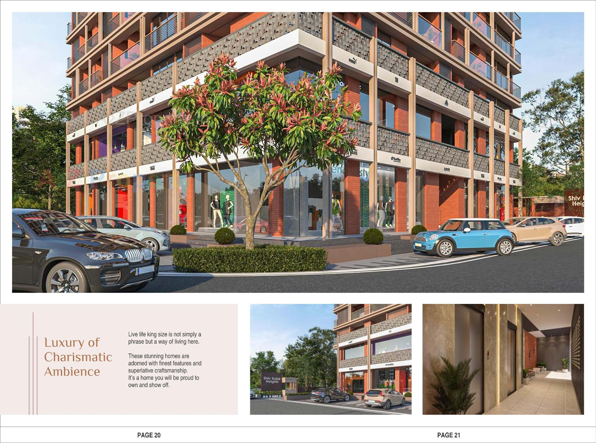 3D Elevation of real estate project Shiv Kabir Heights located at Kudasan, Gandhinagar, Gujarat