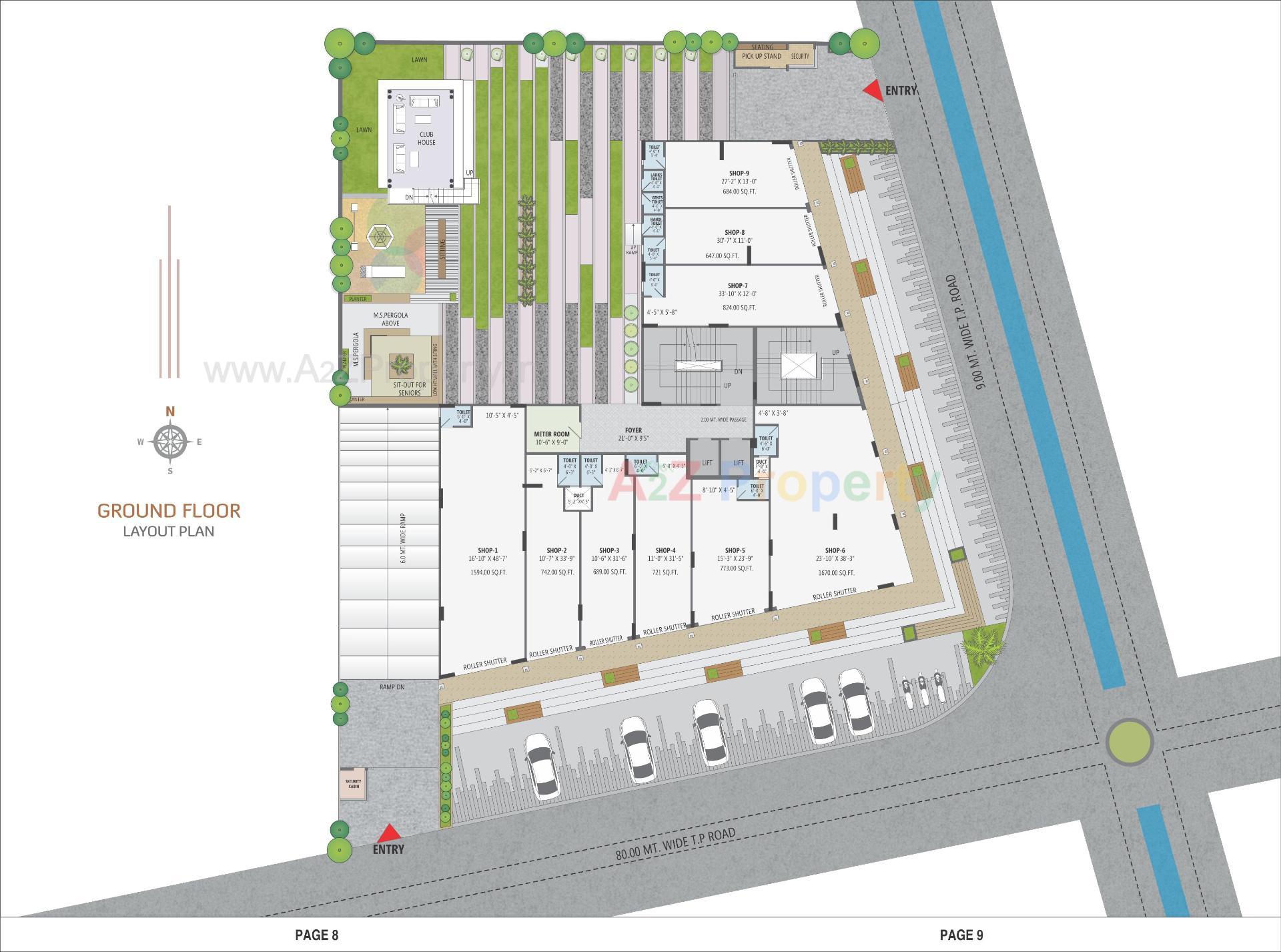 Layout of real estate project Shiv Kabir Heights located at Kudasan, Gandhinagar, Gujarat