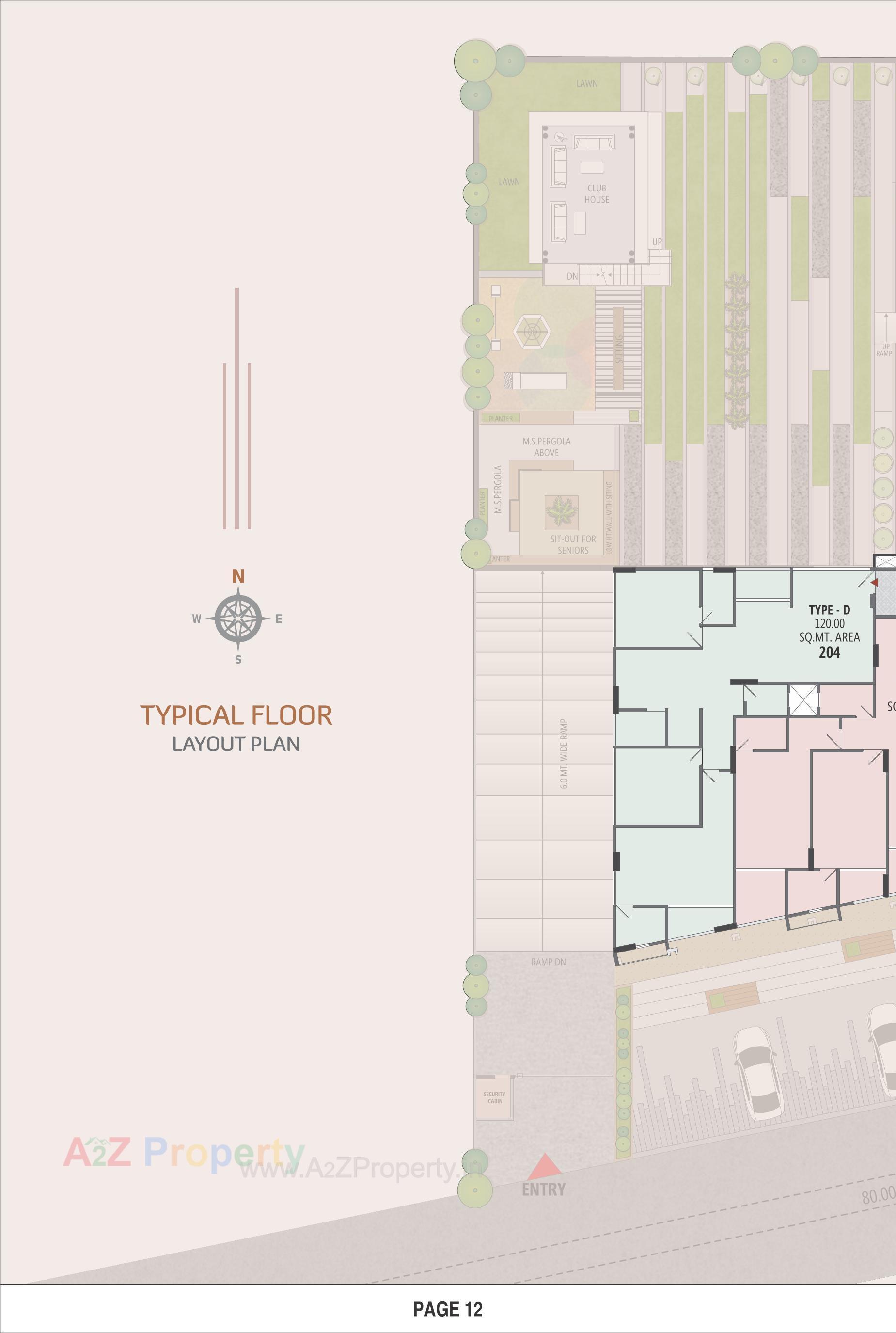 Layout of real estate project Shiv Kabir Heights located at Kudasan, Gandhinagar, Gujarat