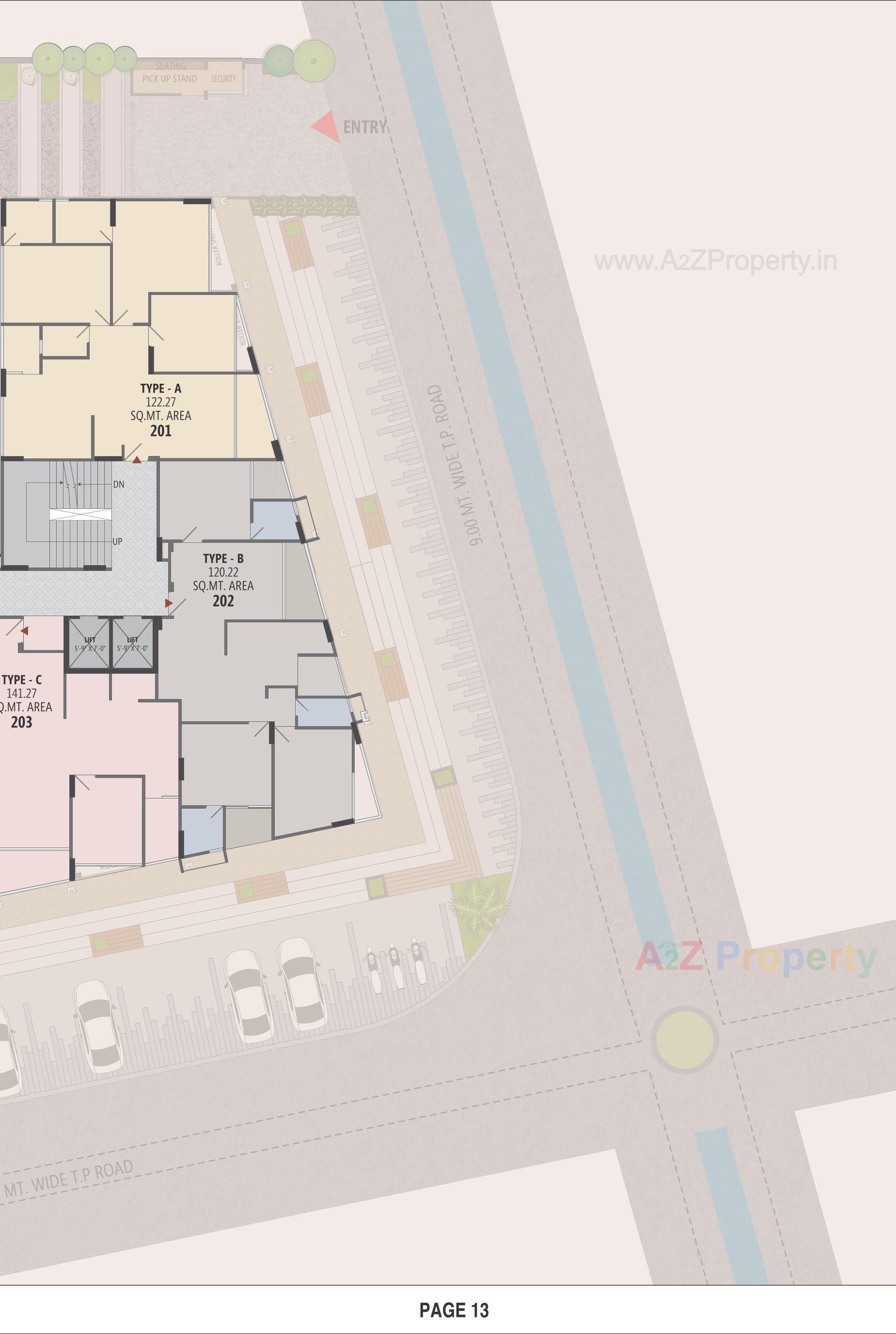 Layout of real estate project Shiv Kabir Heights located at Kudasan, Gandhinagar, Gujarat