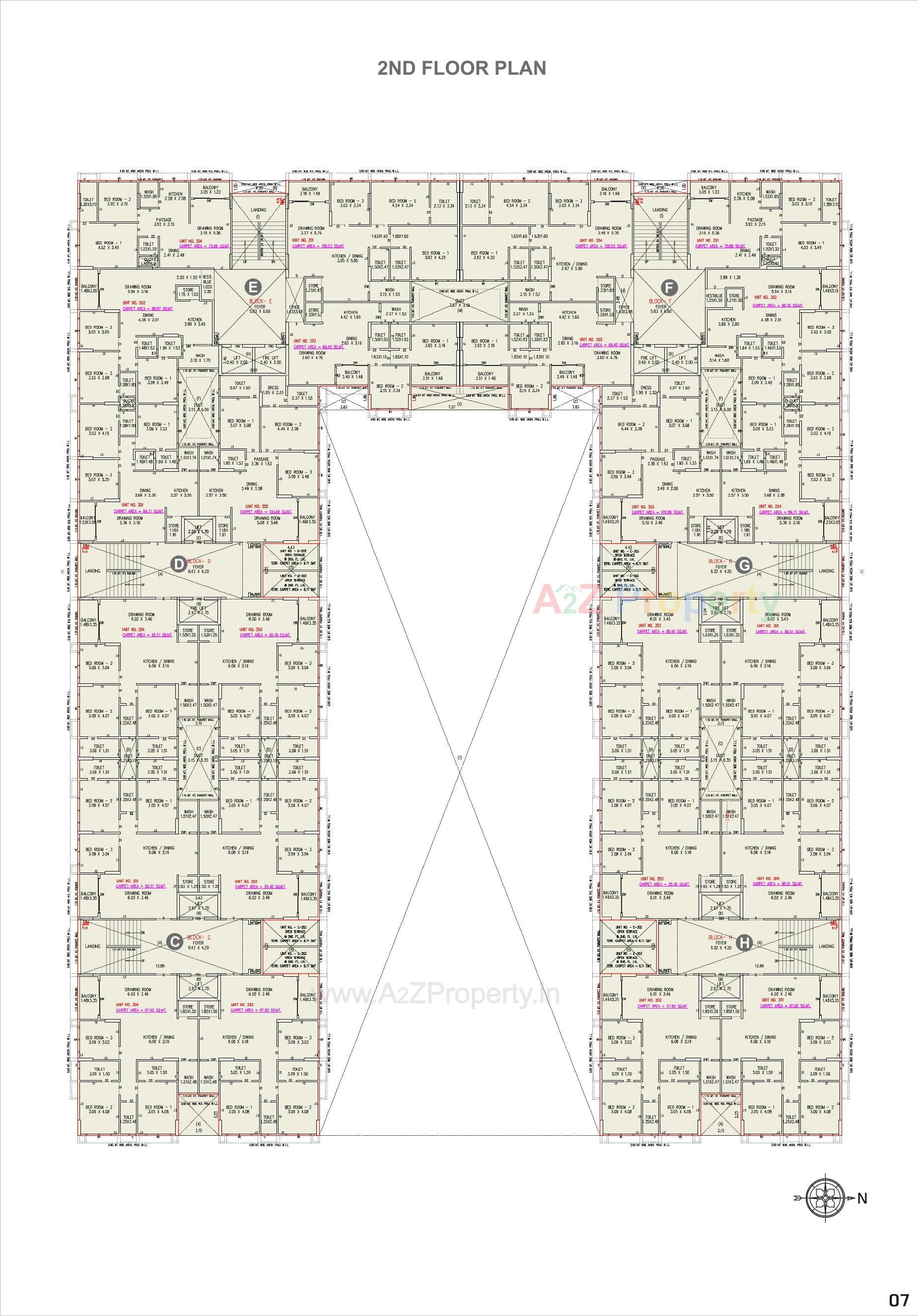 Layout of real estate project Shiv Orchid located at Adalaj, Gandhinagar, Gujarat