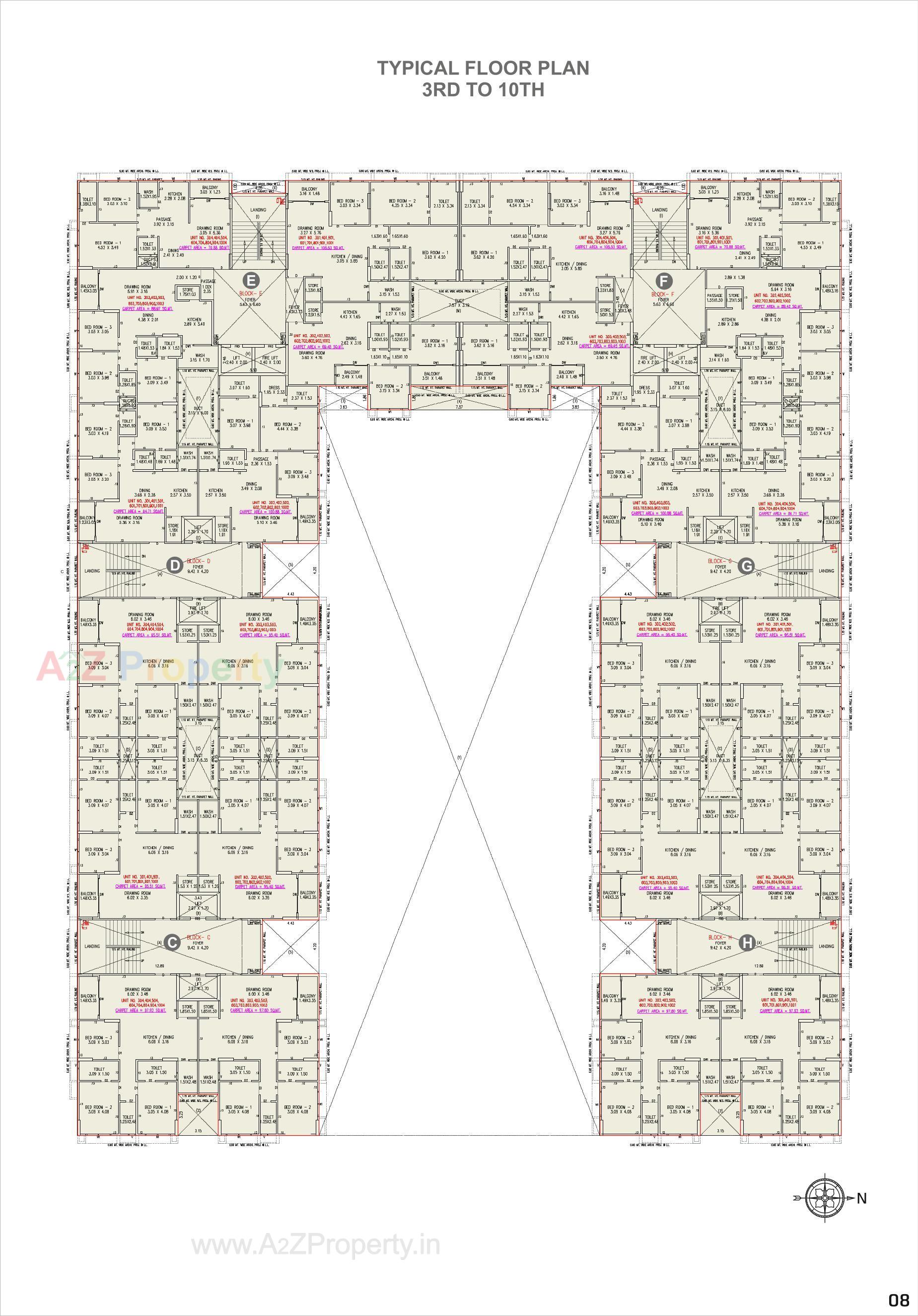Layout of real estate project Shiv Orchid located at Adalaj, Gandhinagar, Gujarat