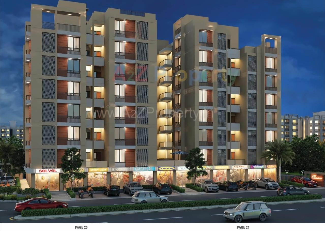 3D Elevation of real estate project Shiv Sahajanand located at Sargasan, Gandhinagar, Gujarat