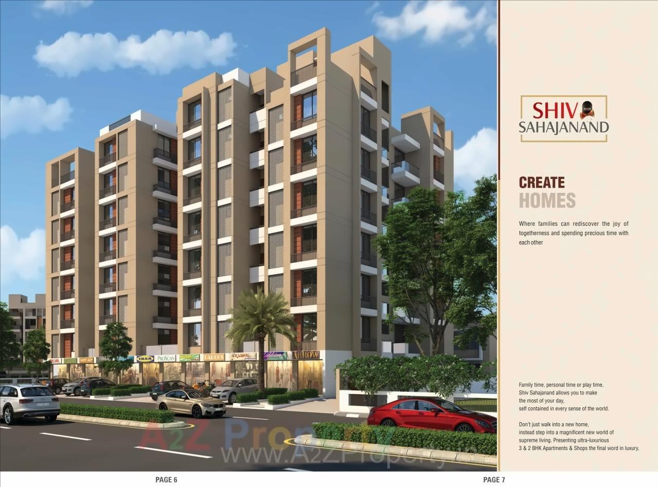 3D Elevation of real estate project Shiv Sahajanand located at Sargasan, Gandhinagar, Gujarat