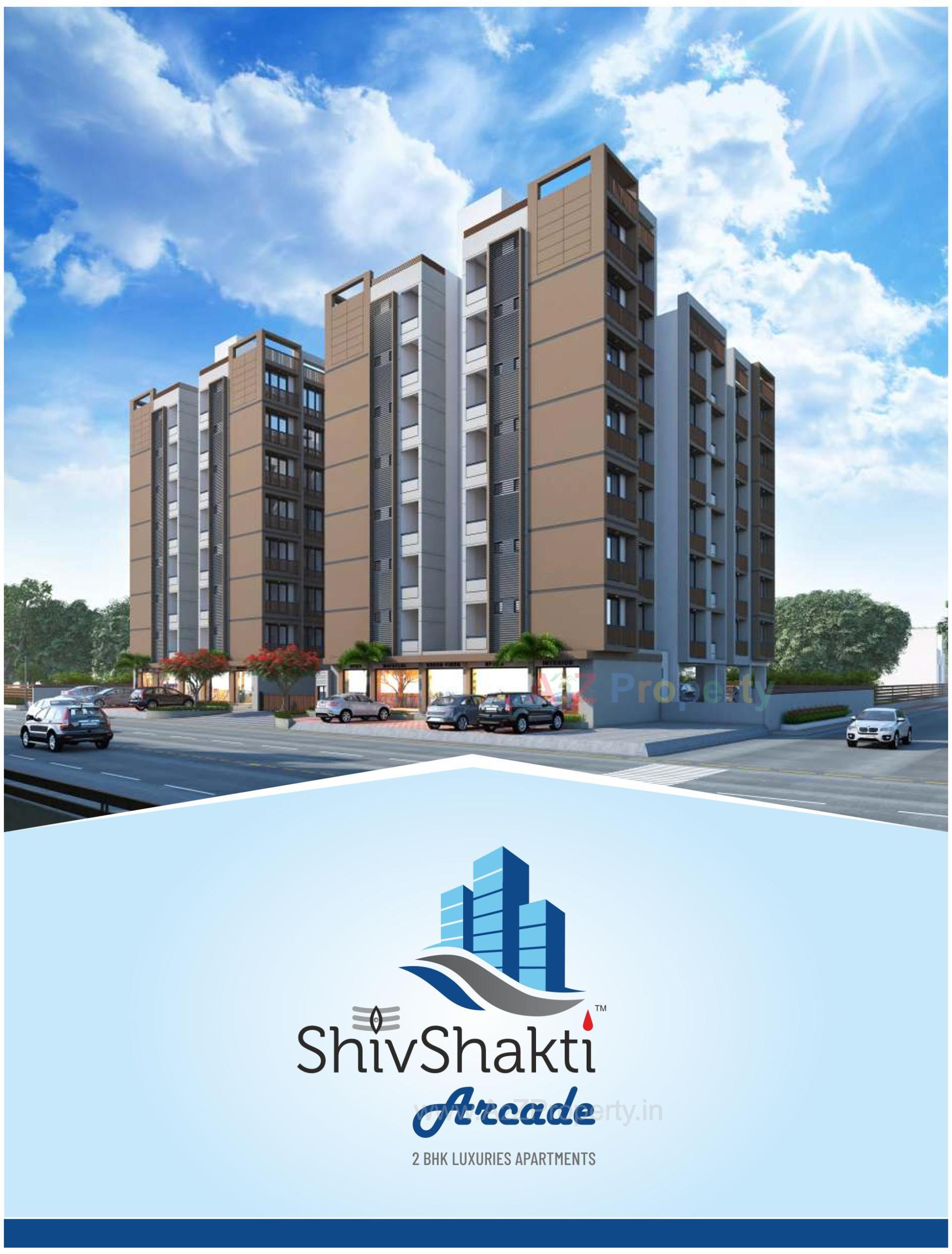 3D Elevation of real estate project Shiv Shakti Arcade located at Kalol, Gandhinagar, Gujarat