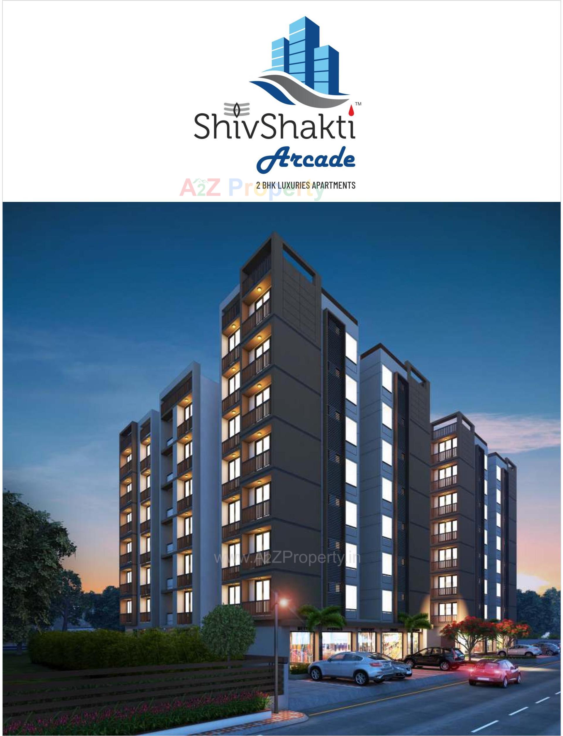 3D Elevation of real estate project Shiv Shakti Arcade located at Kalol, Gandhinagar, Gujarat