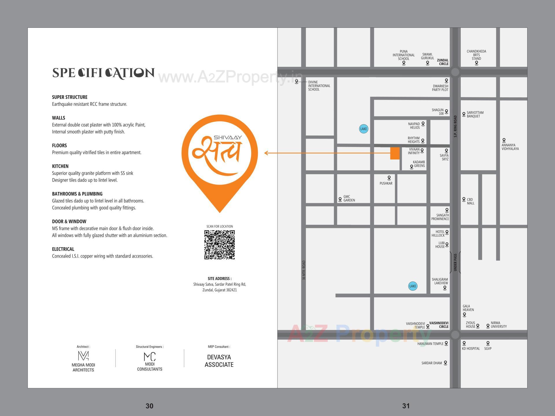 Layout of real estate project Shivaay Satva located at Zundal, Gandhinagar, Gujarat