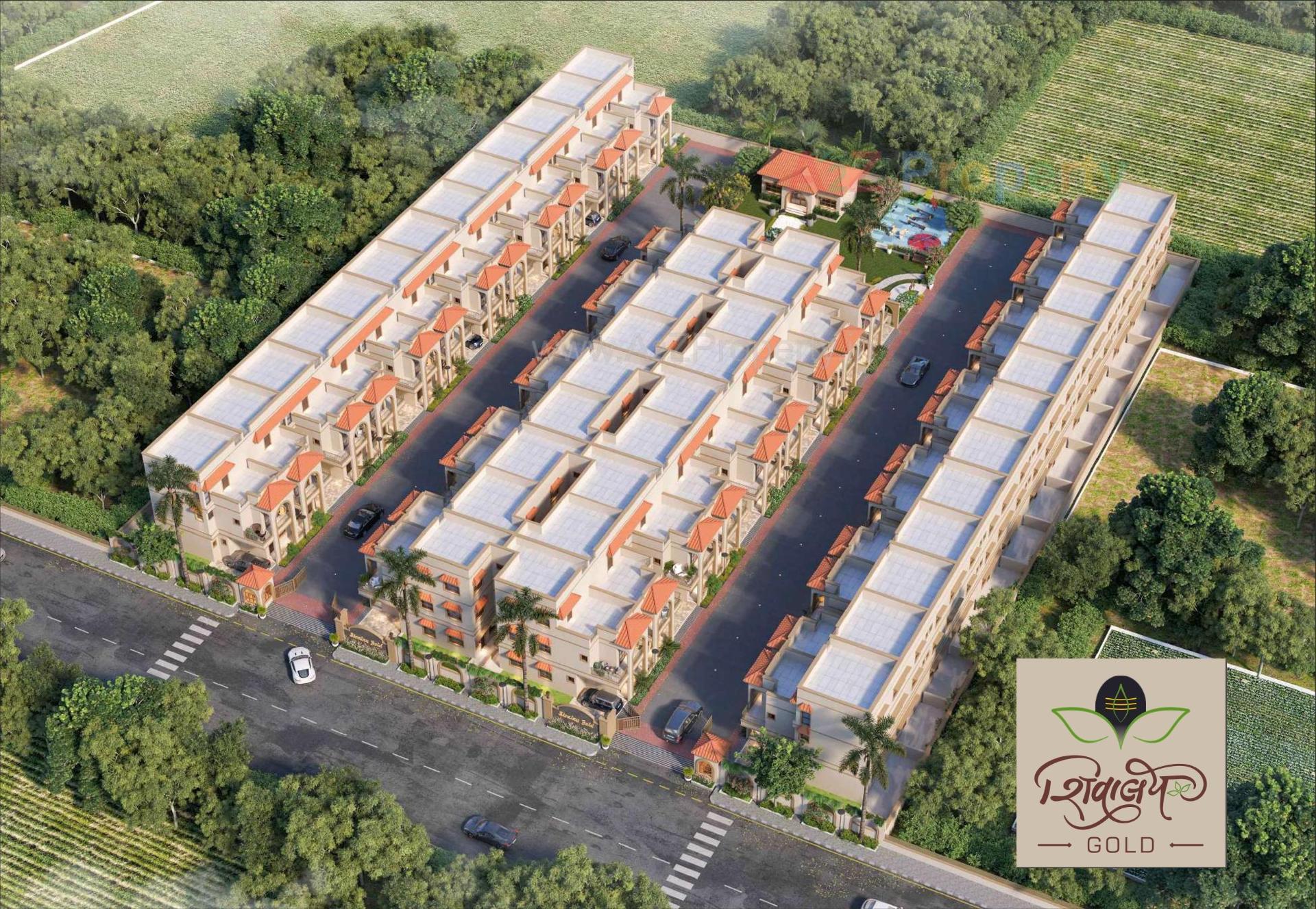 3D Elevation of real estate project Shivalay Gold located at Dehgam, Gandhinagar, Gujarat
