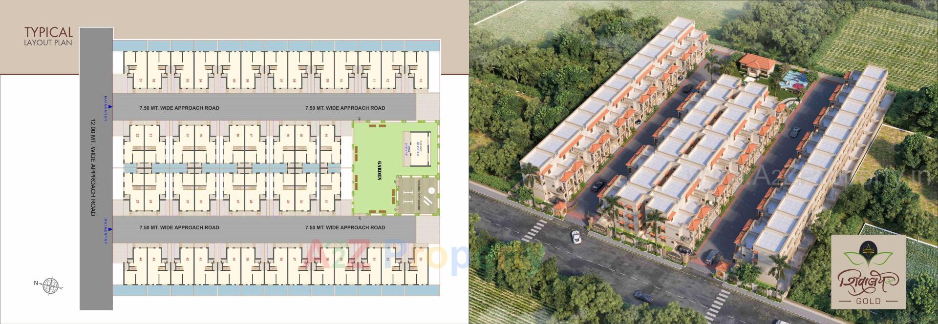 Layout of real estate project Shivalay Gold located at Dehgam, Gandhinagar, Gujarat