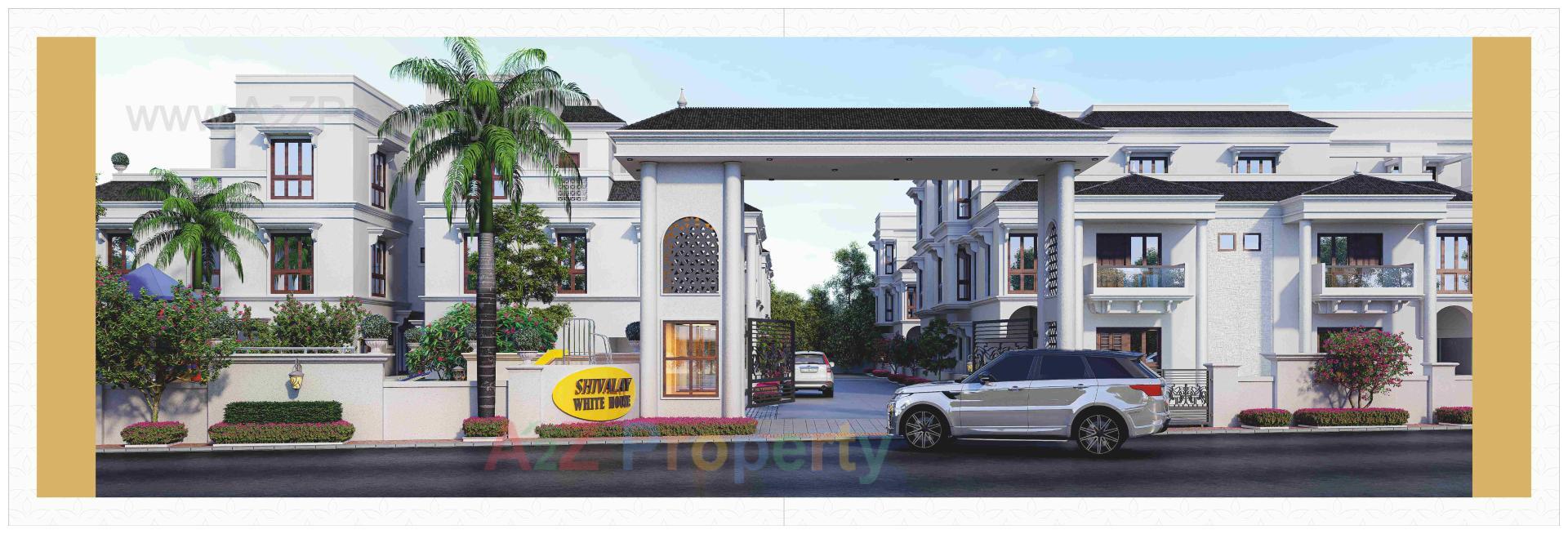 3D Elevation of real estate project Shivalay White House located at Dahegam, Gandhinagar, Gujarat