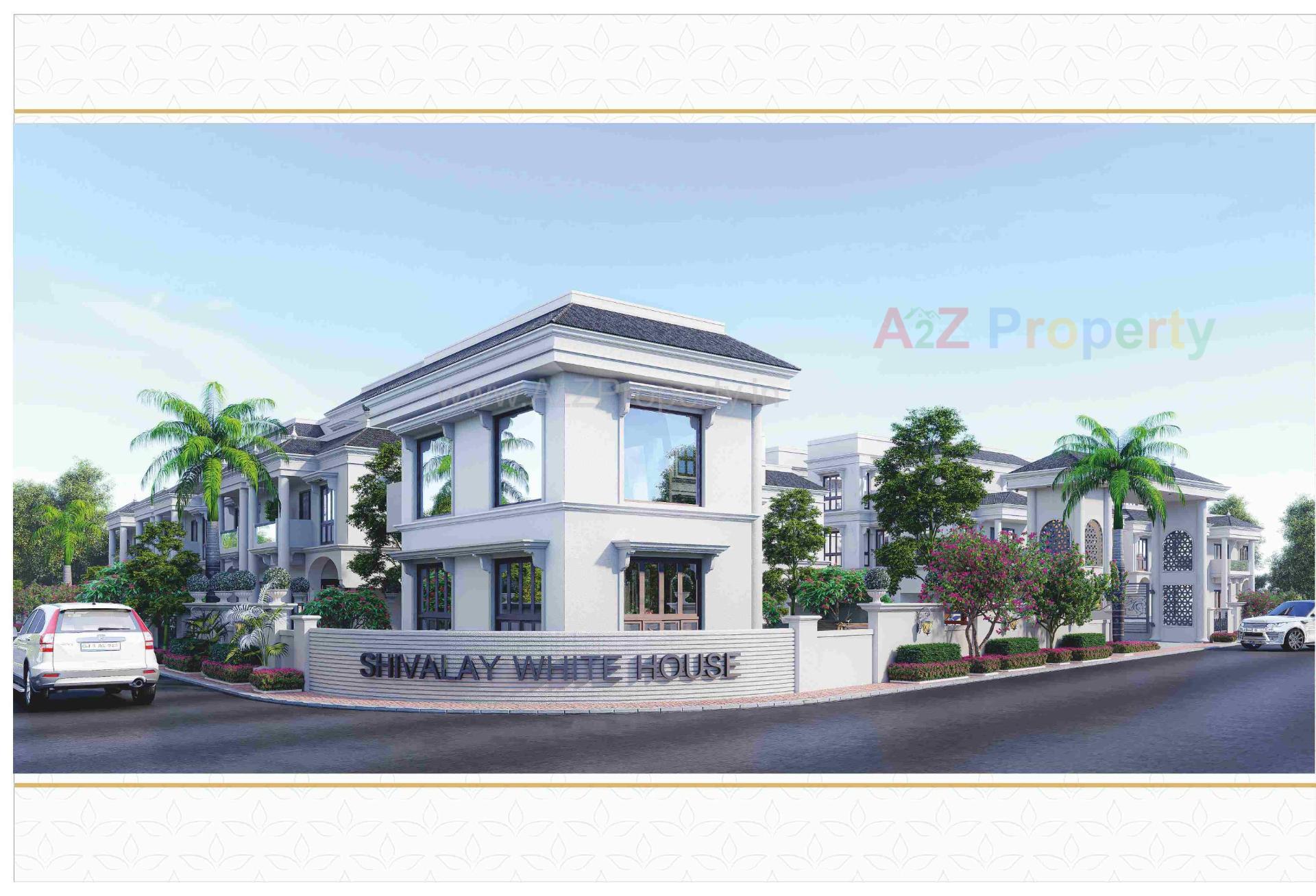 3D Elevation of real estate project Shivalay White House located at Dahegam, Gandhinagar, Gujarat