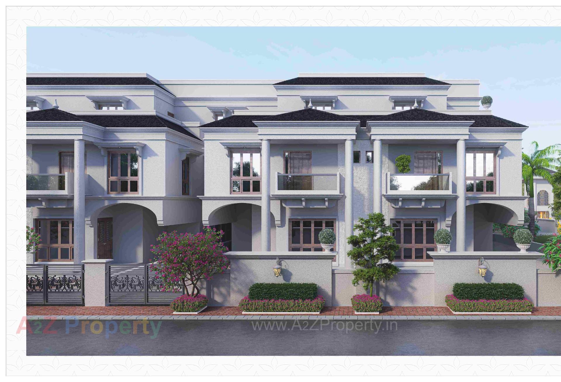3D Elevation of real estate project Shivalay White House located at Dahegam, Gandhinagar, Gujarat