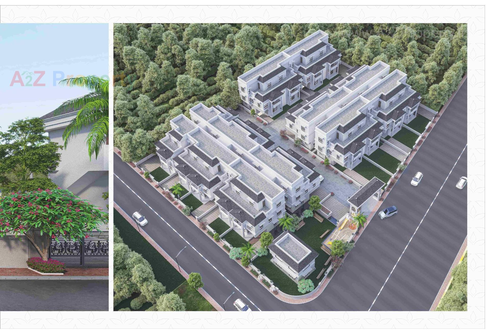 3D Elevation of real estate project Shivalay White House located at Dahegam, Gandhinagar, Gujarat