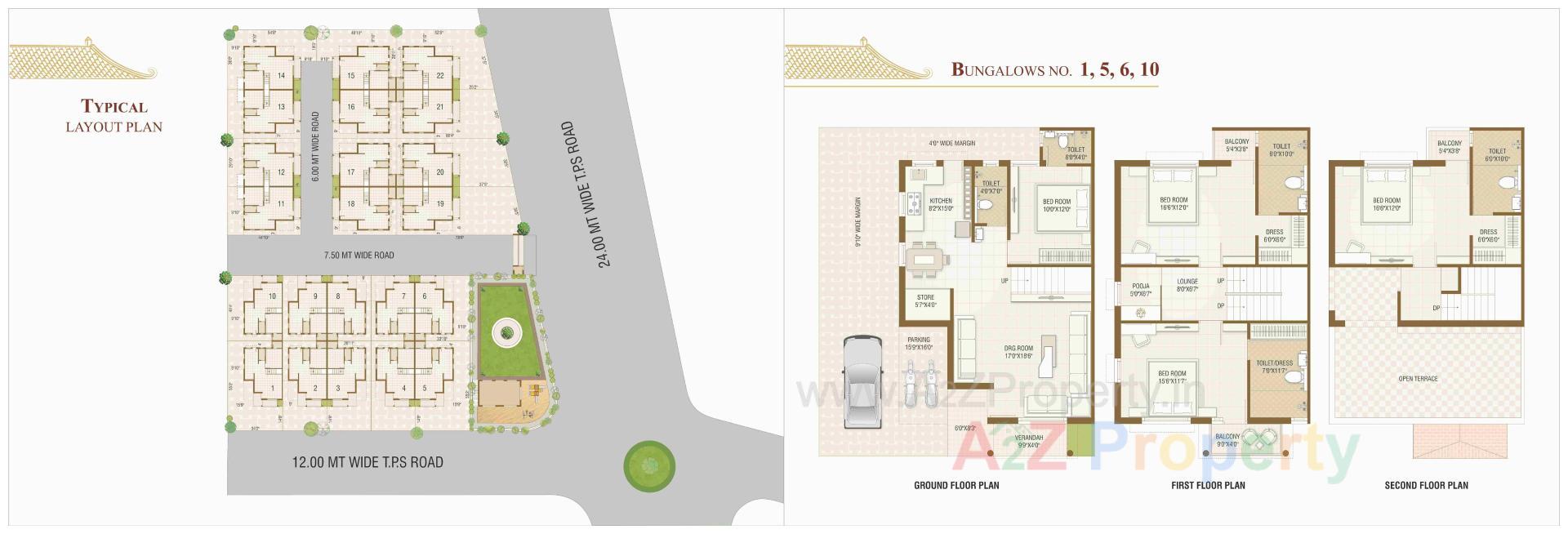 Layout of real estate project Shivalay White House located at Dahegam, Gandhinagar, Gujarat