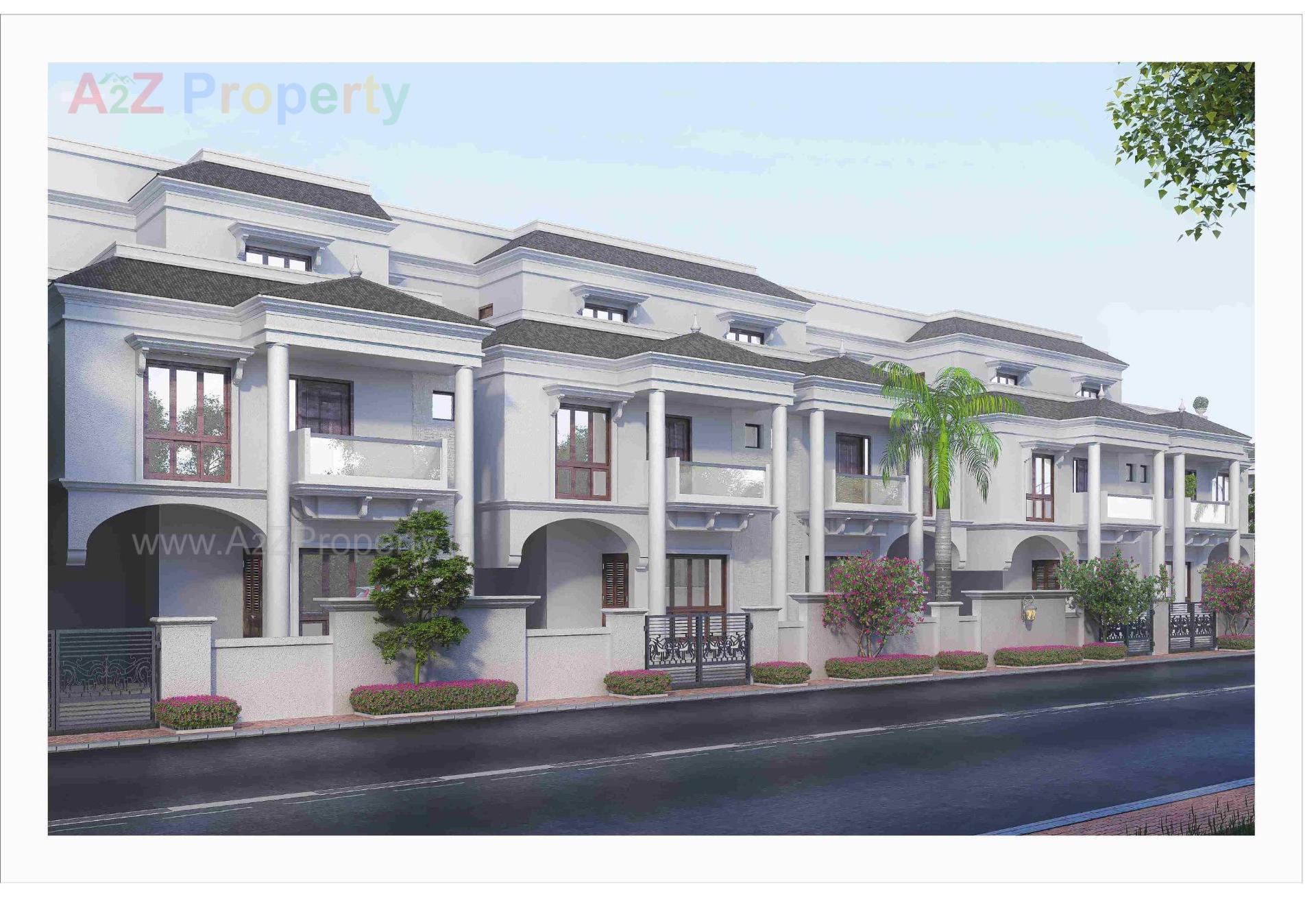 3D Elevation of real estate project Shivalay White House located at Dahegam, Gandhinagar, Gujarat