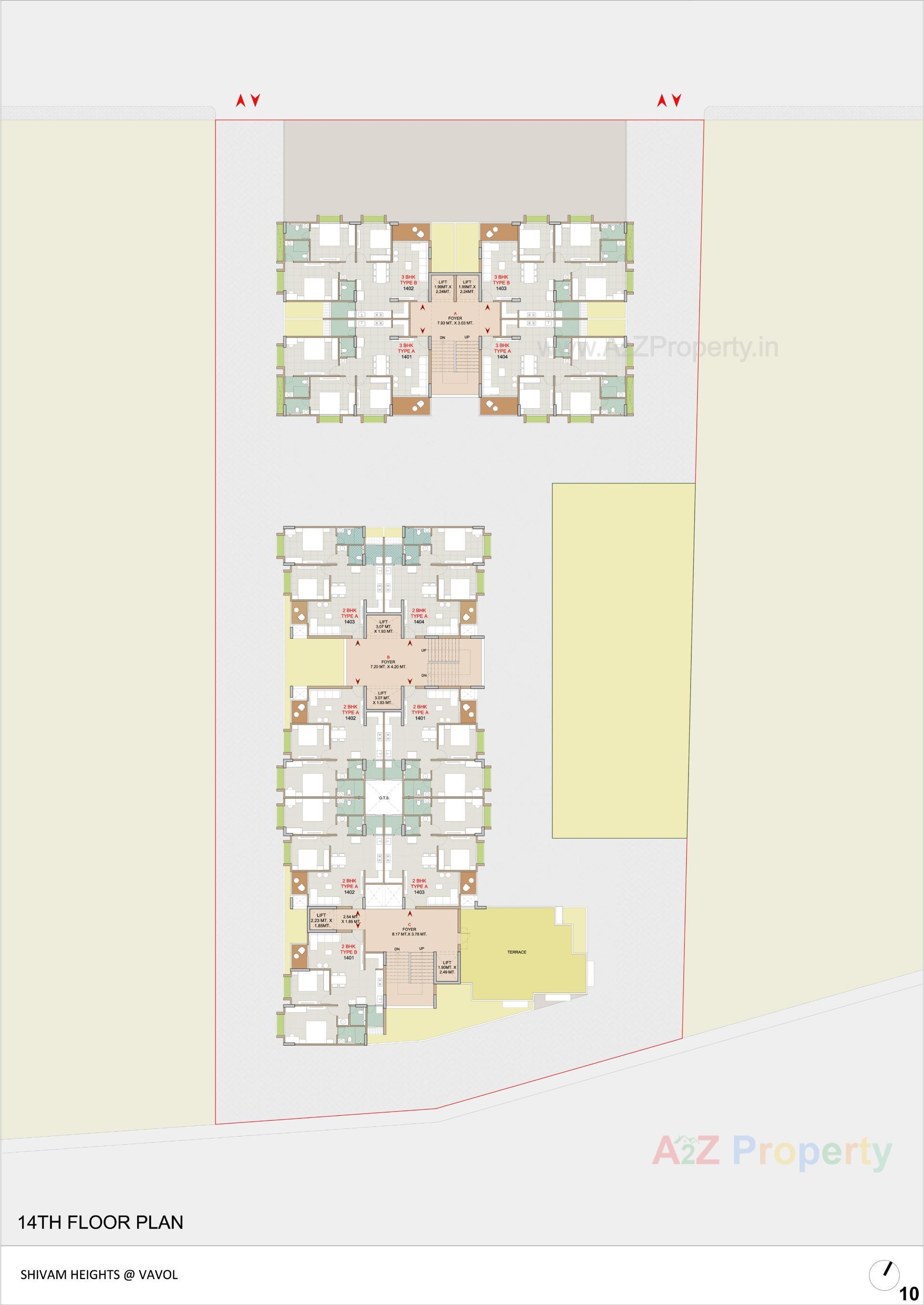 Layout of real estate project Shivam Heights located at Vavol, Gandhinagar, Gujarat