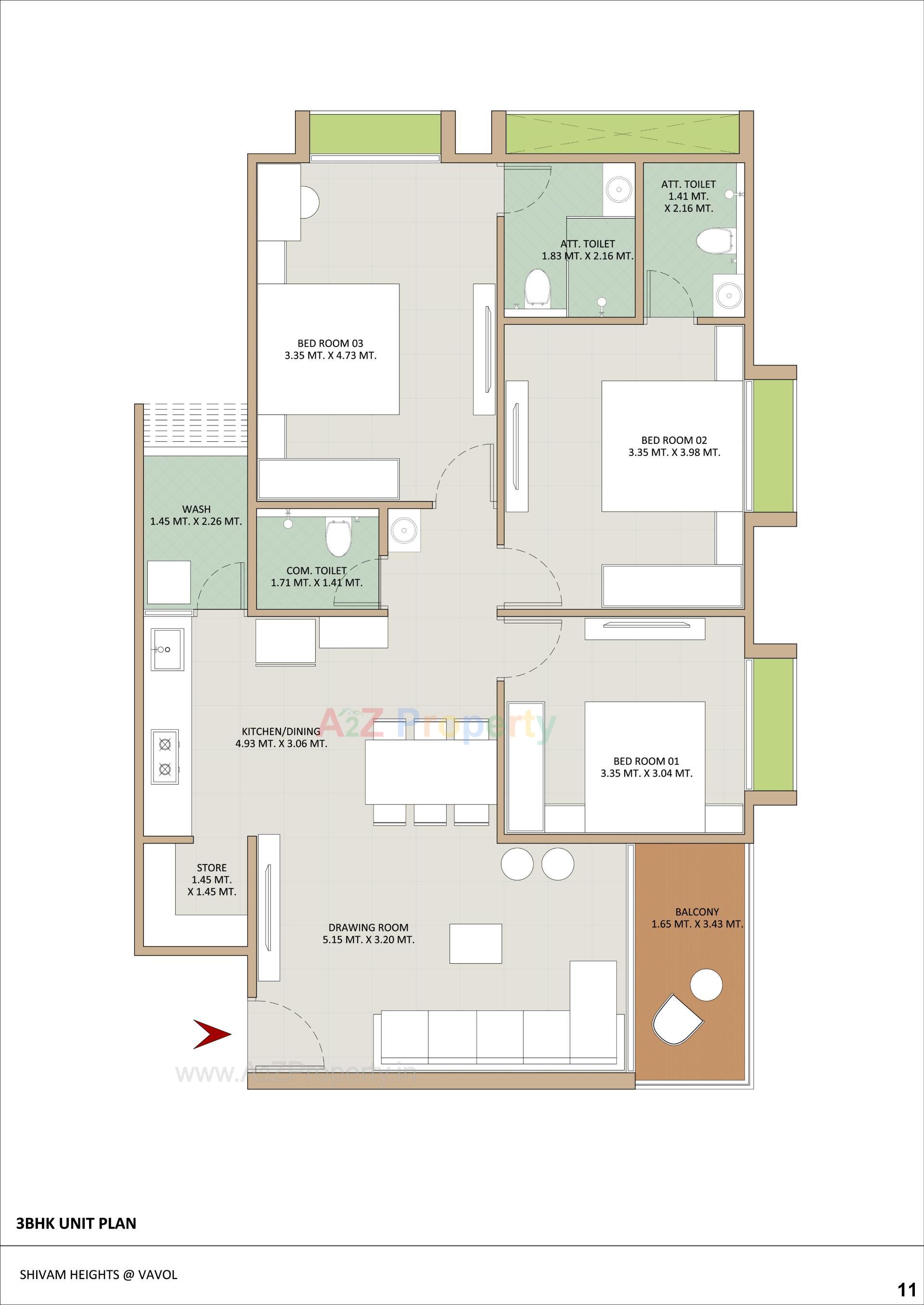 Layout of real estate project Shivam Heights located at Vavol, Gandhinagar, Gujarat