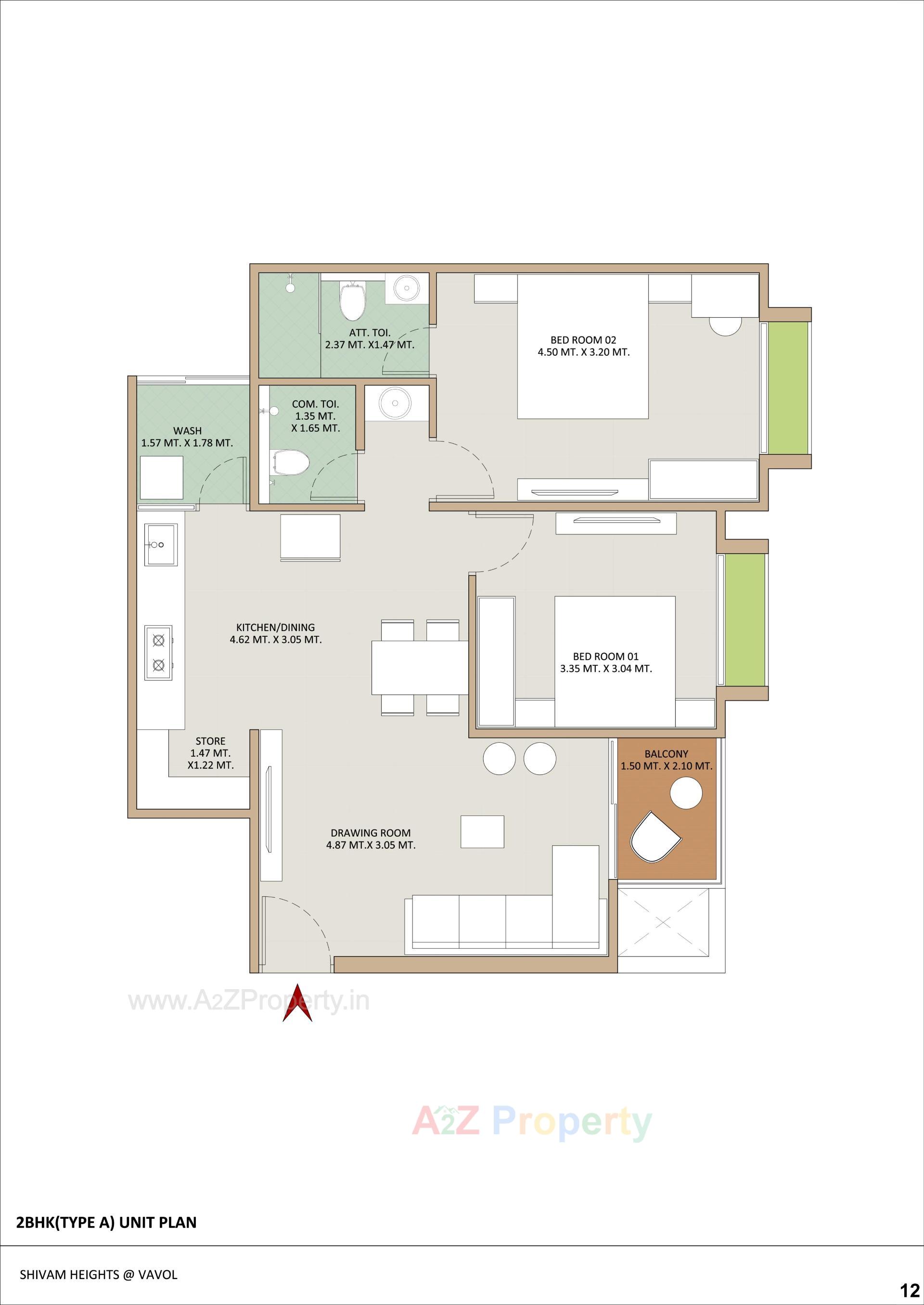Layout of real estate project Shivam Heights located at Vavol, Gandhinagar, Gujarat