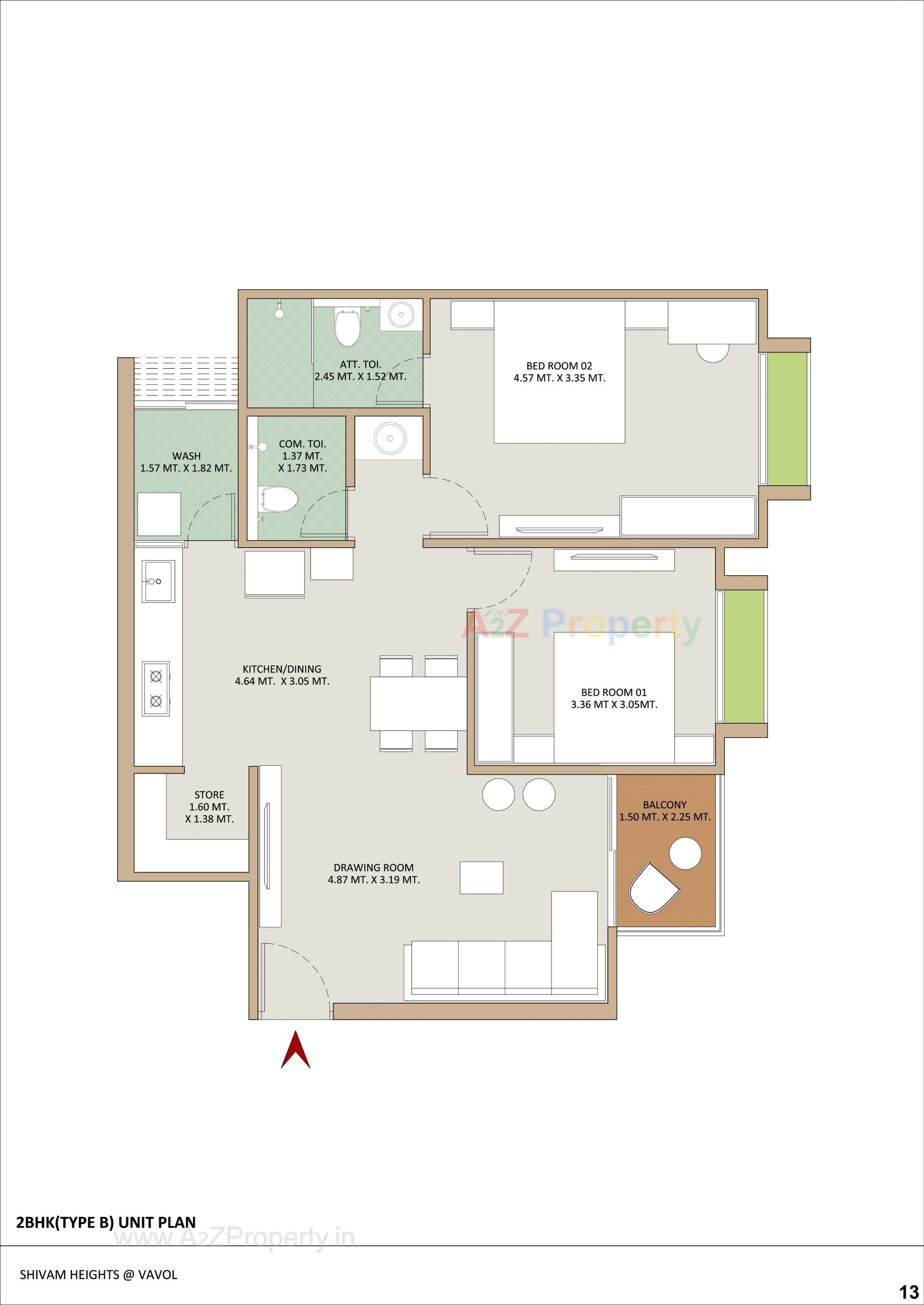 Layout of real estate project Shivam Heights located at Vavol, Gandhinagar, Gujarat