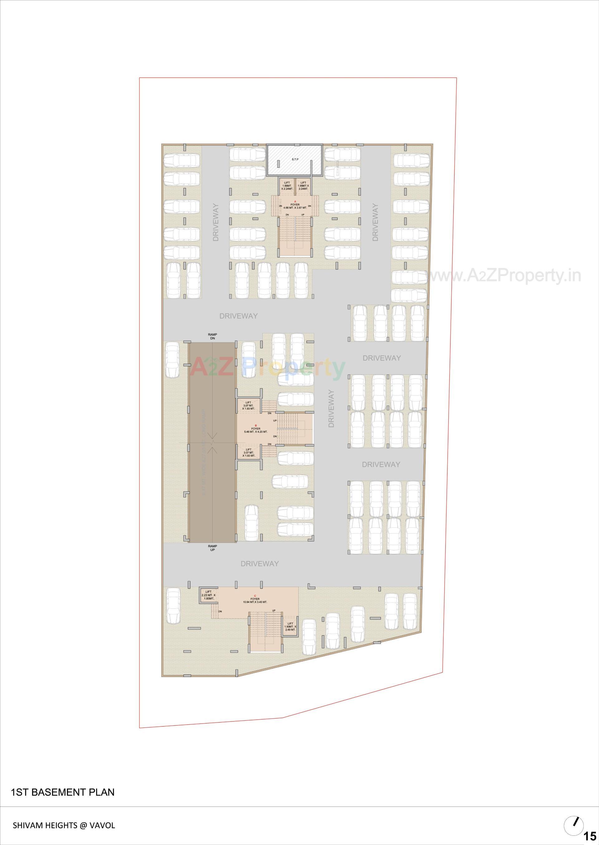 Layout of real estate project Shivam Heights located at Vavol, Gandhinagar, Gujarat