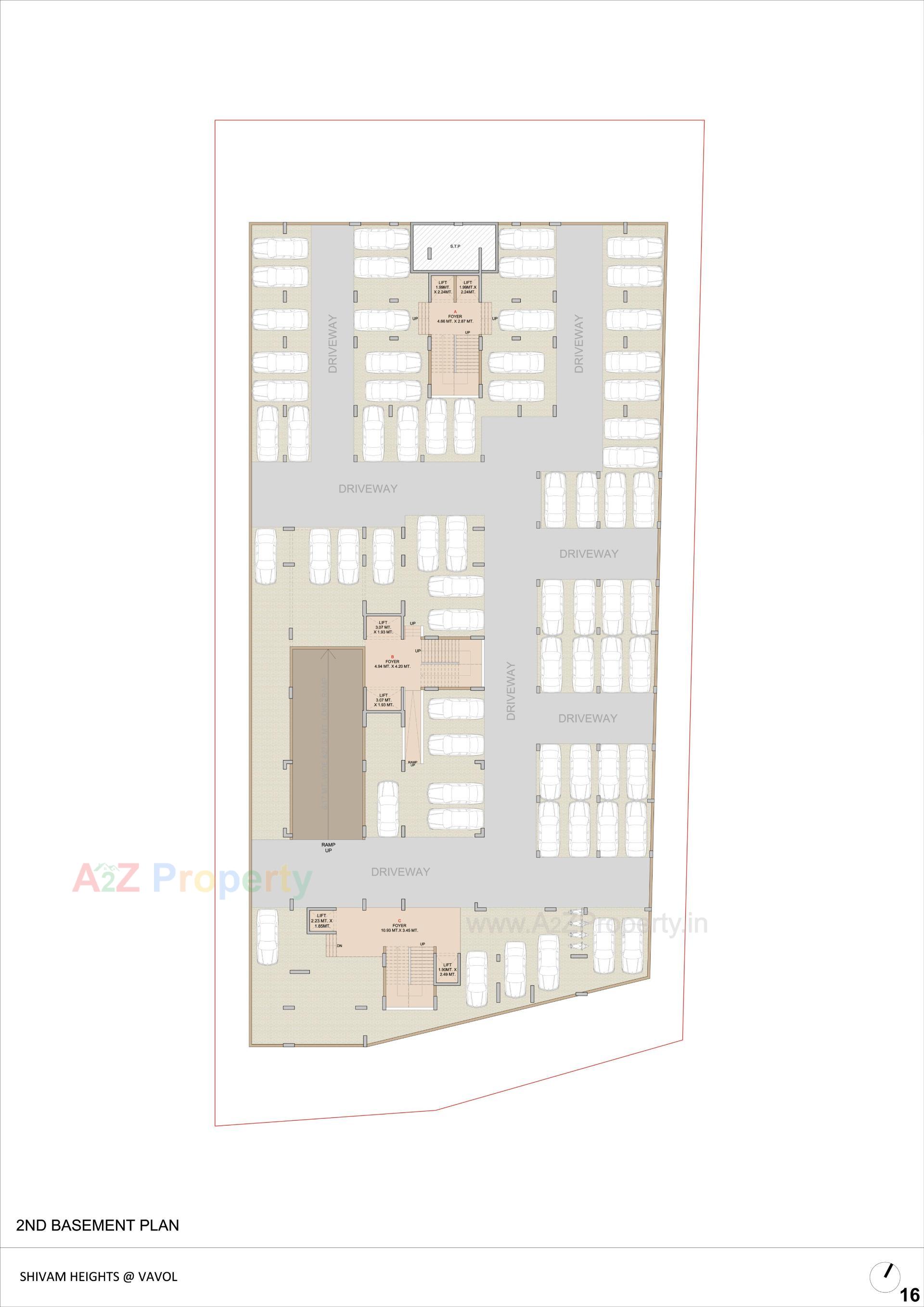 Layout of real estate project Shivam Heights located at Vavol, Gandhinagar, Gujarat