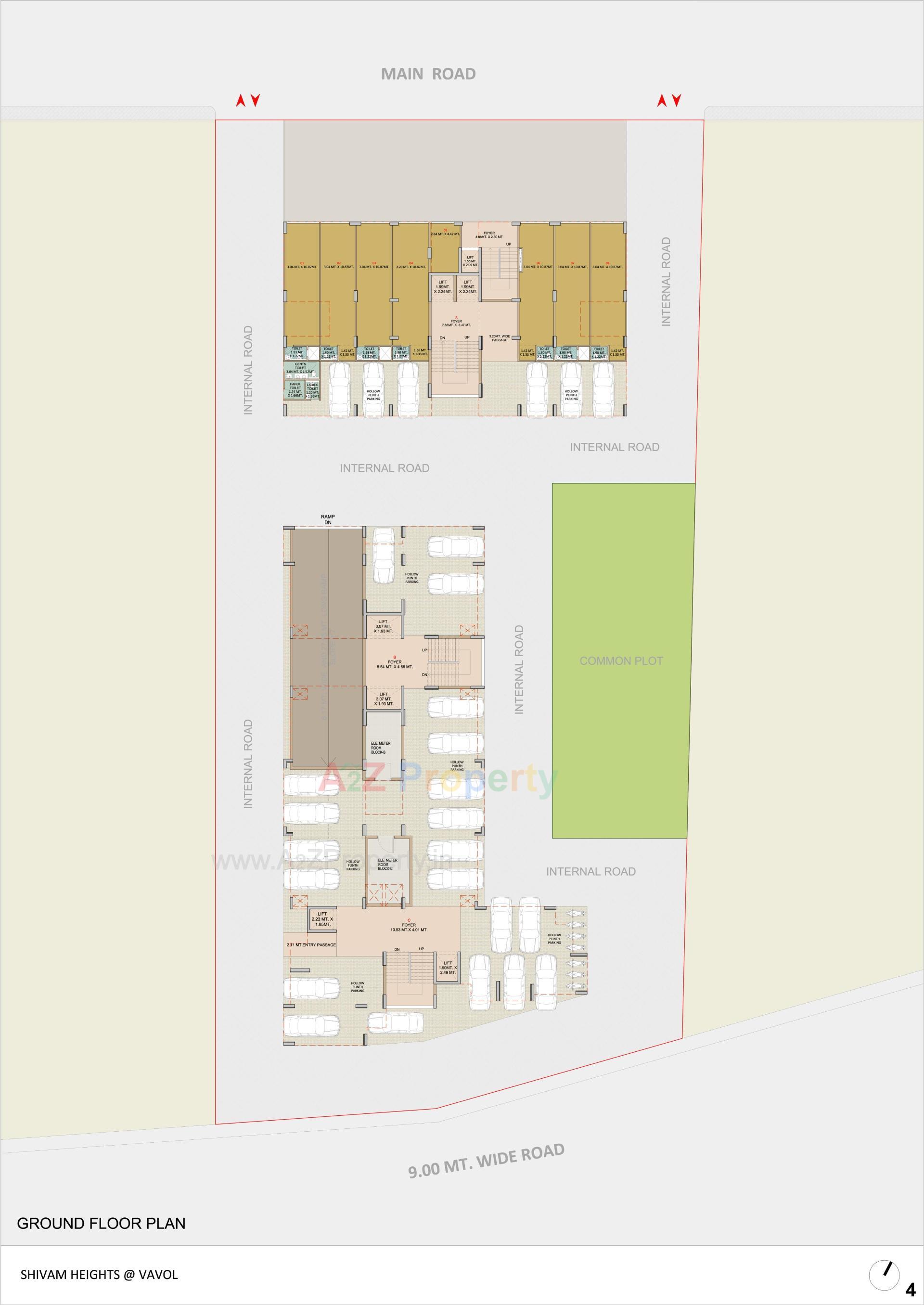 Layout of real estate project Shivam Heights located at Vavol, Gandhinagar, Gujarat