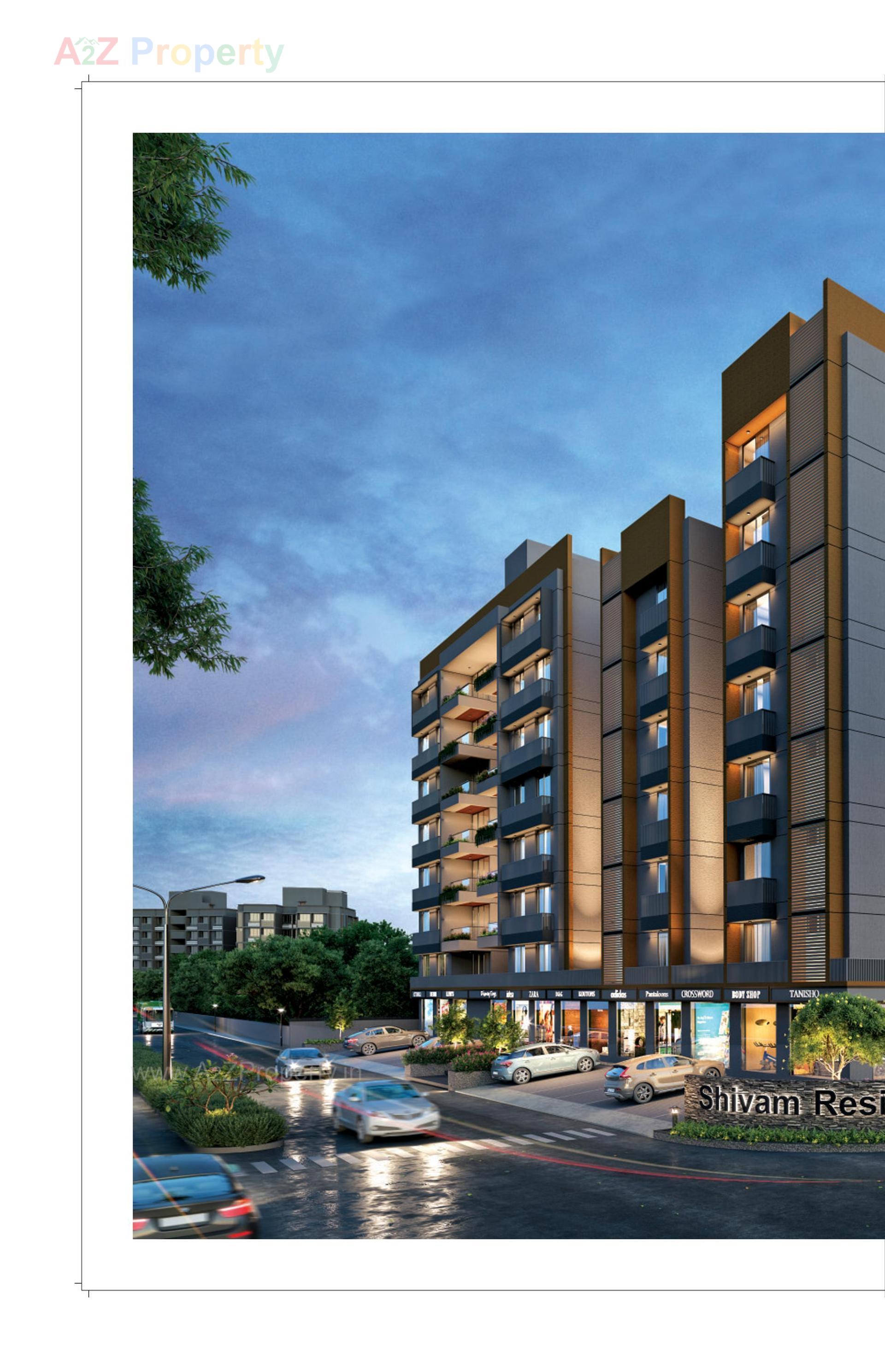 3D Elevation of real estate project Shivam Residency located at Vavol, Gandhinagar, Gujarat