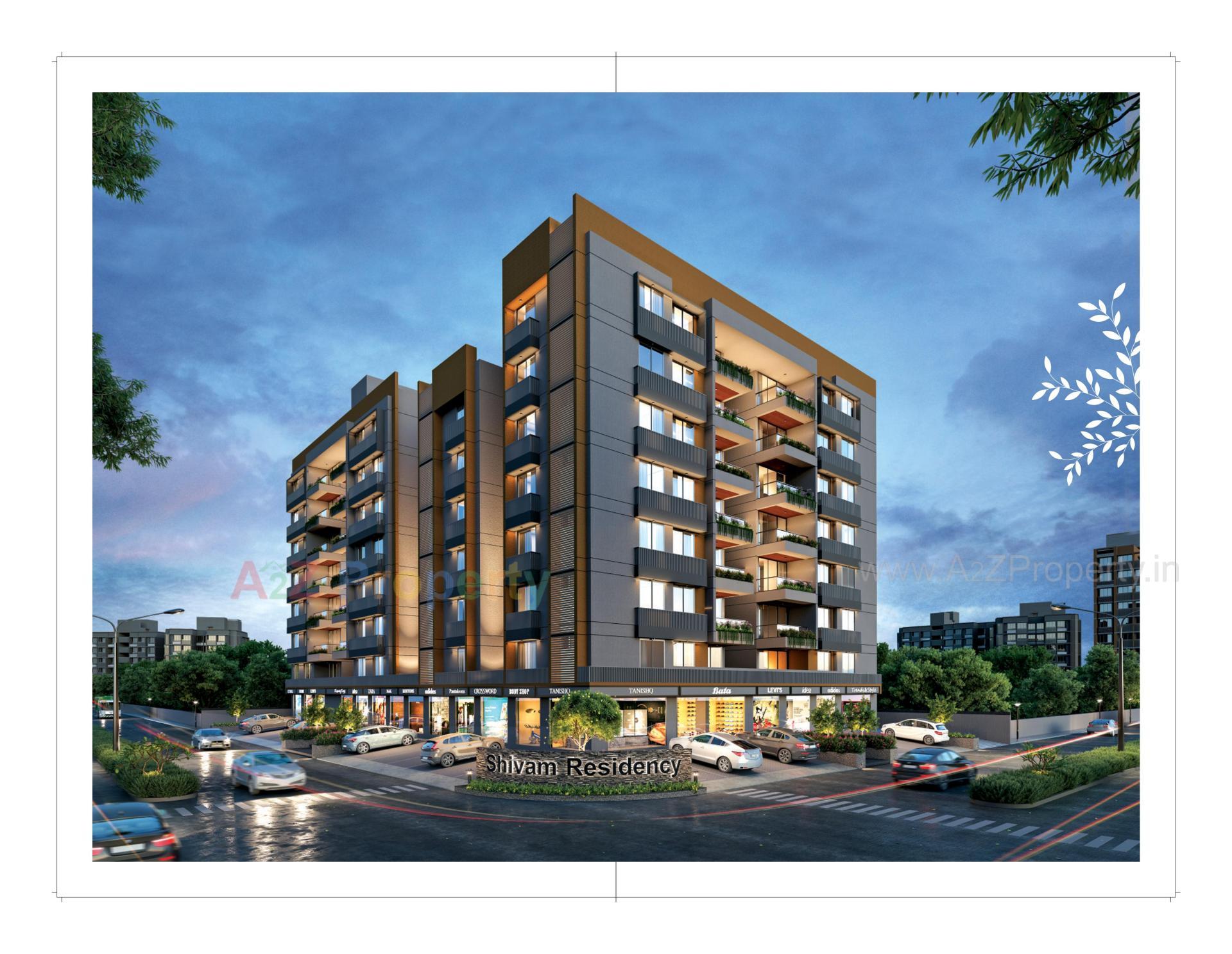 3D Elevation of real estate project Shivam Residency located at Vavol, Gandhinagar, Gujarat
