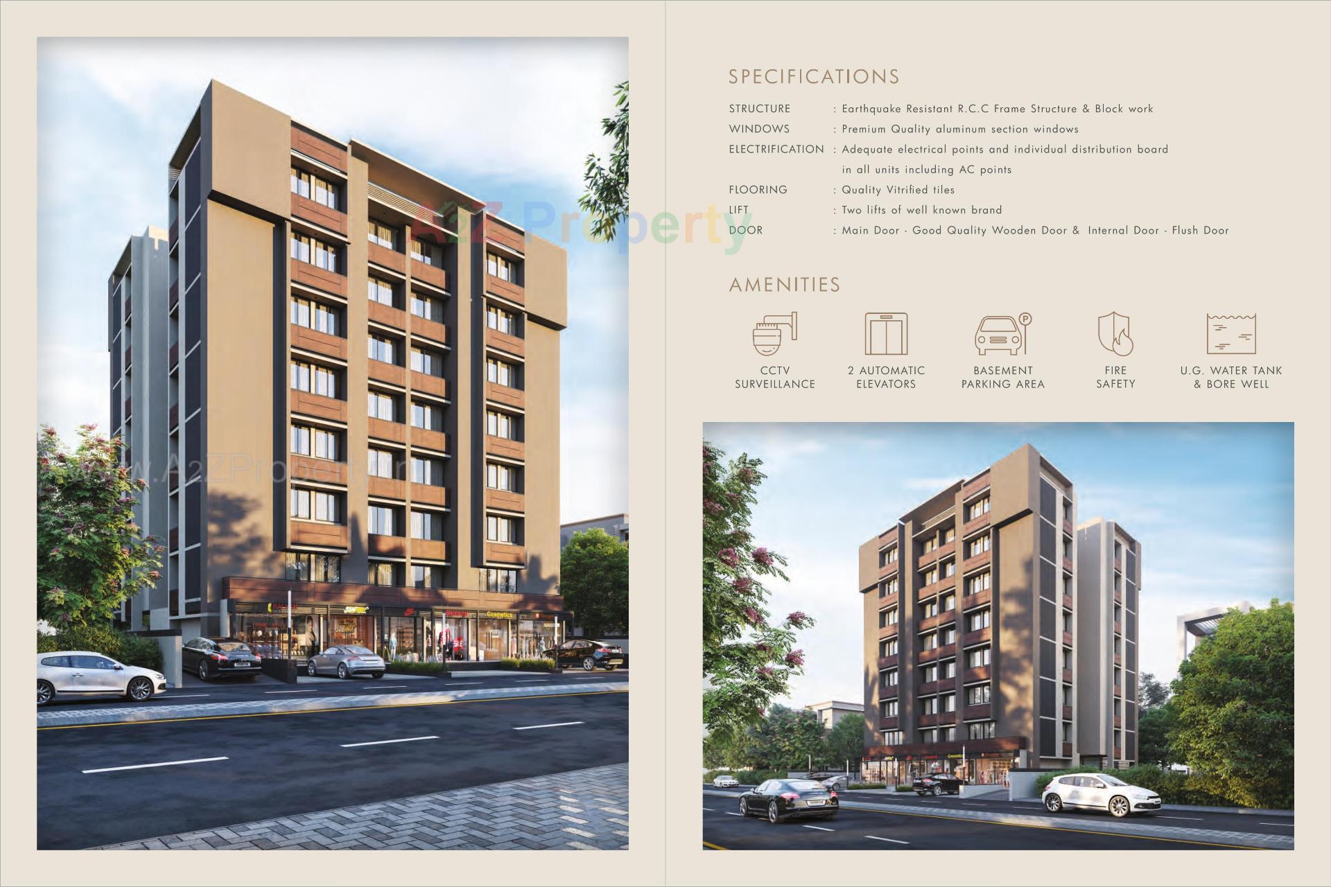 3D Elevation of real estate project Shivam Revanta located at Zundal, Gandhinagar, Gujarat