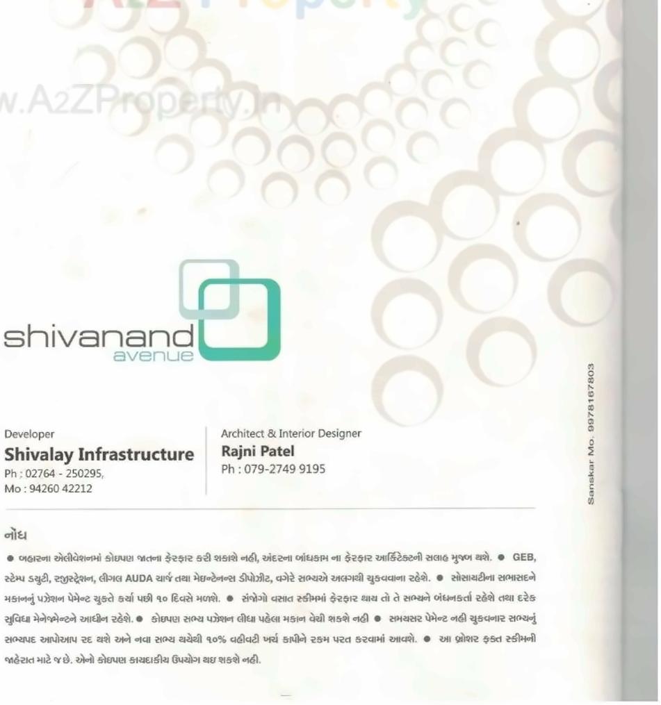  of real estate project Shivanand Avenue located at Kalol, Gandhinagar, Gujarat