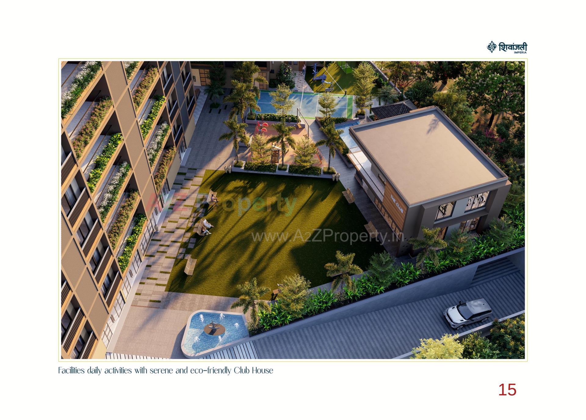 3D Elevation of real estate project Shivanjali Imperia located at Sargasan, Gandhinagar, Gujarat