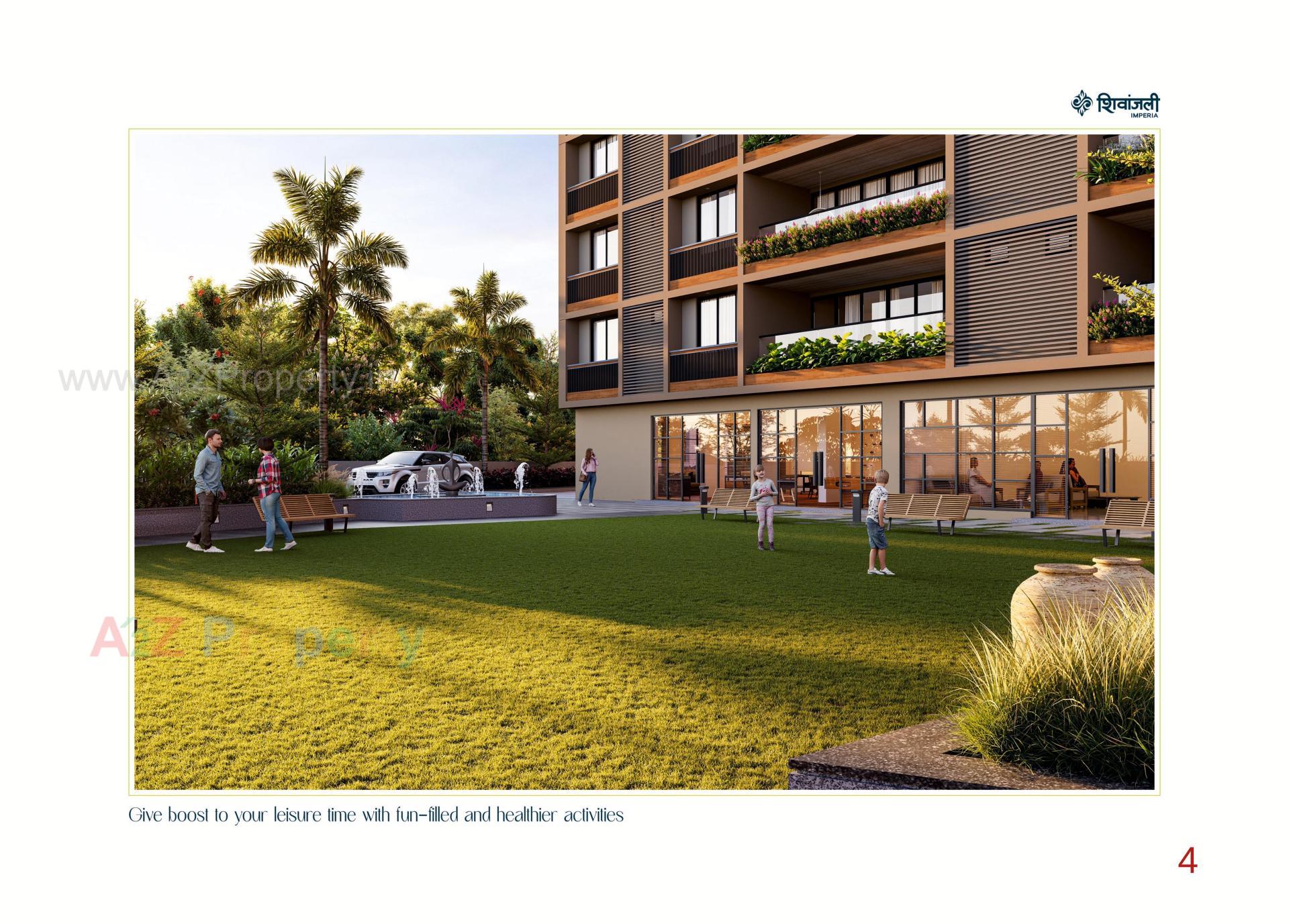 3D Elevation of real estate project Shivanjali Imperia located at Sargasan, Gandhinagar, Gujarat