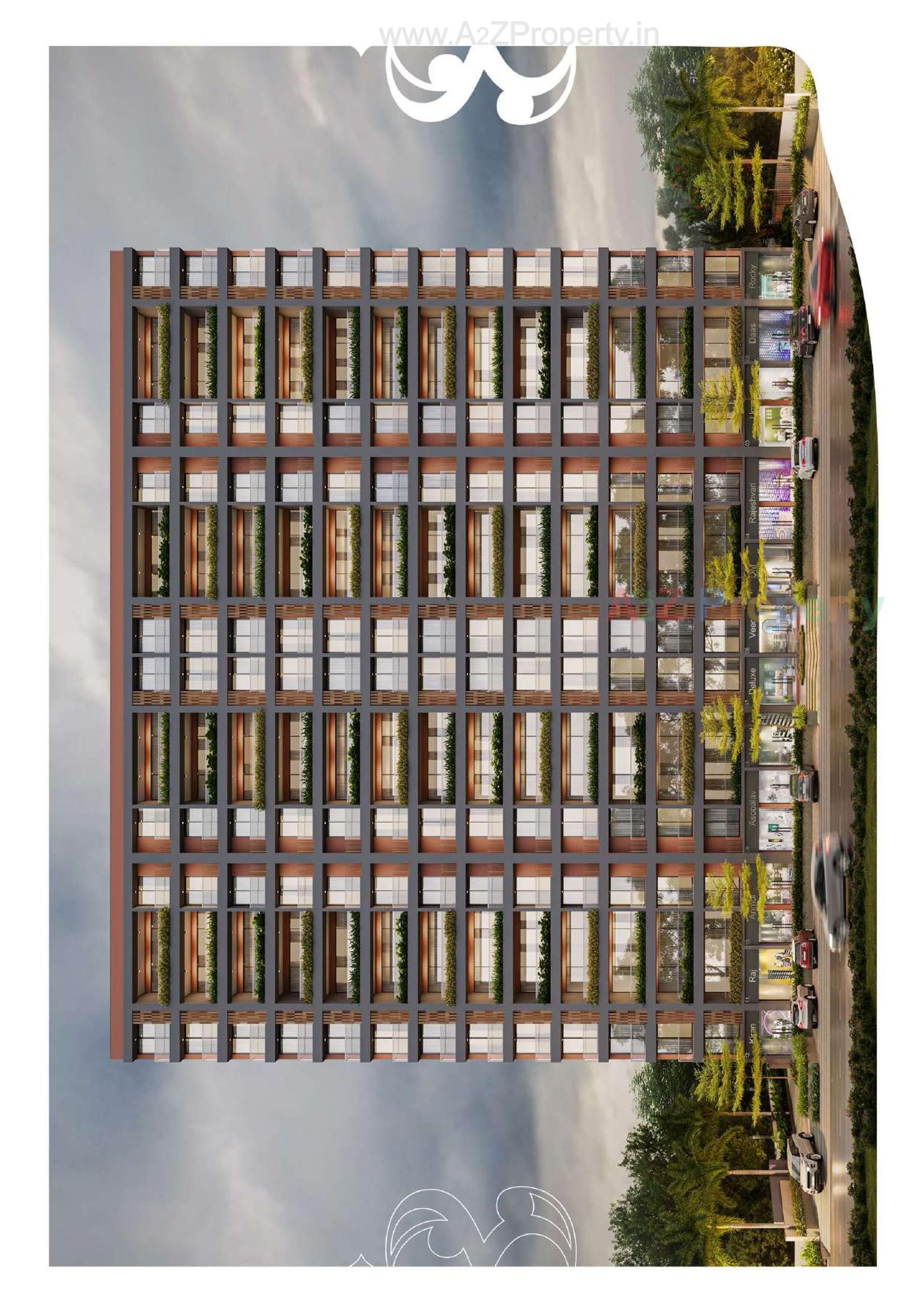 3D Elevation of real estate project Shivanjali Shashwat located at Kudasan, Gandhinagar, Gujarat