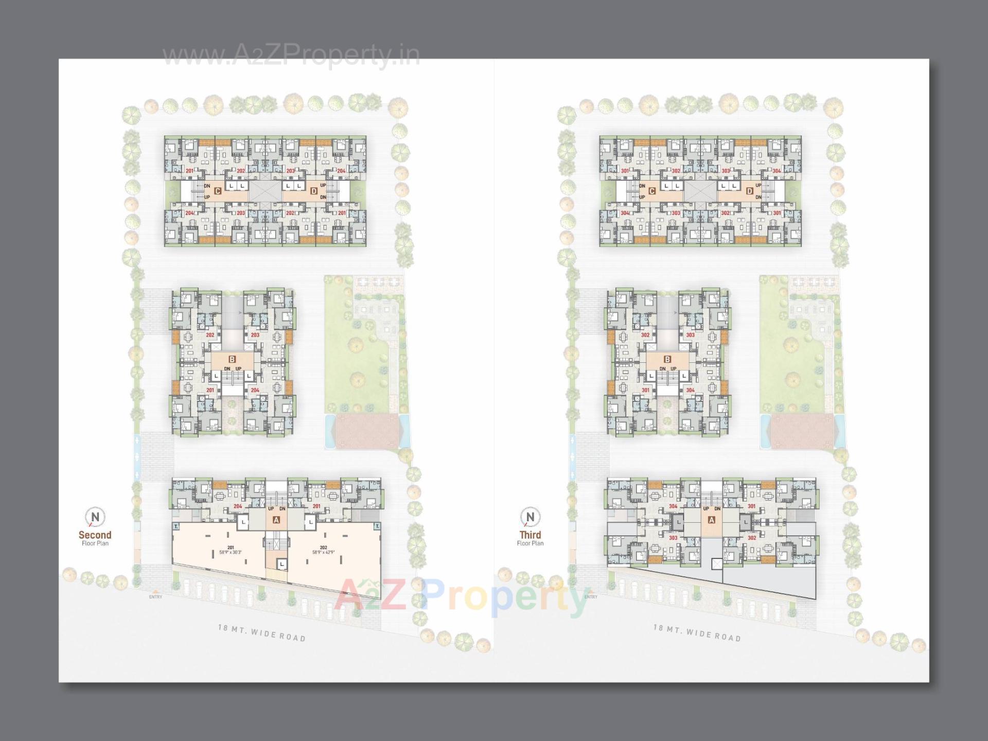 Layout of real estate project Shivansh located at Vasana-hadmatiya, Gandhinagar, Gujarat