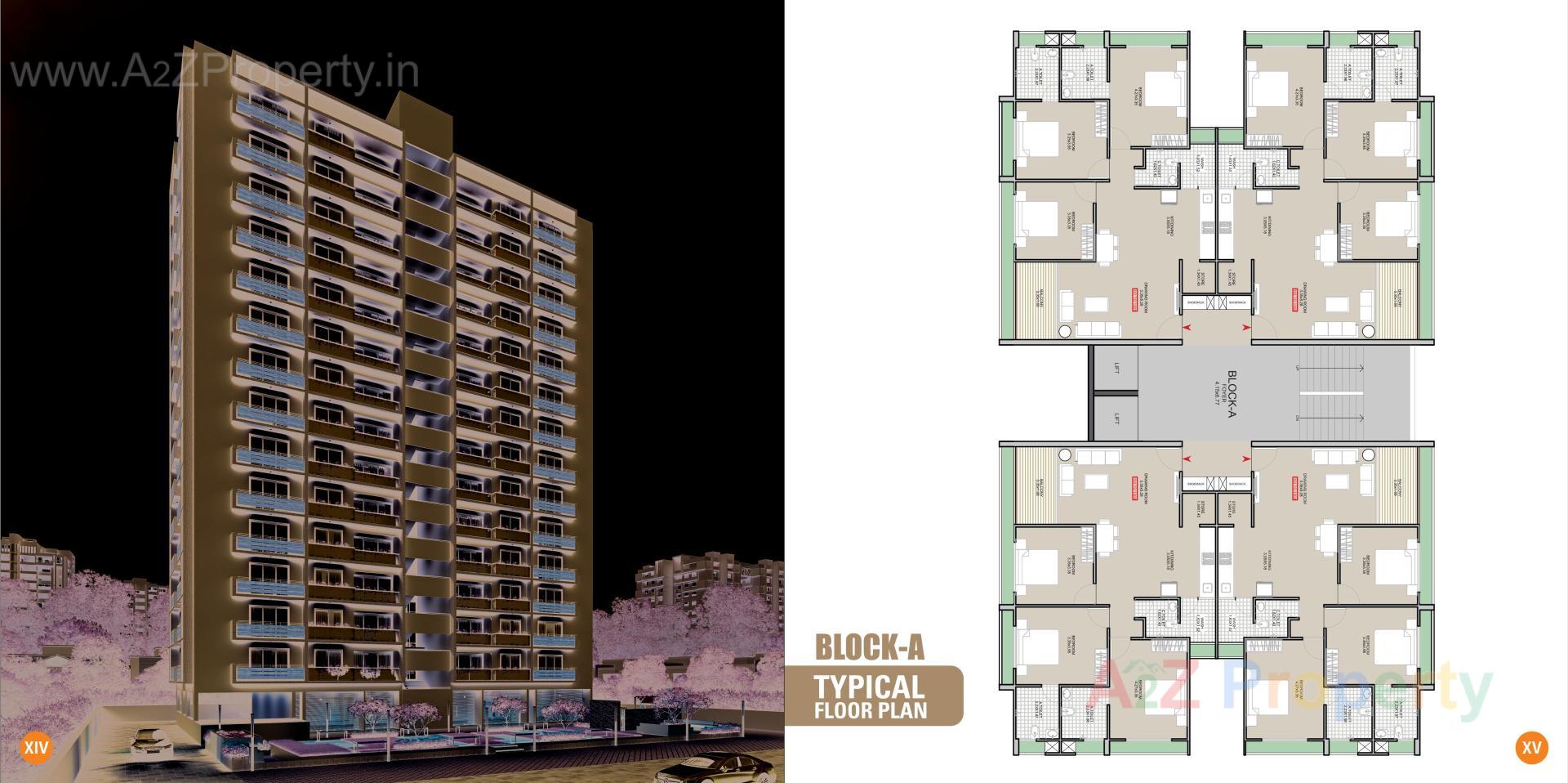 3D Elevation of real estate project Shivansh Arianna located at Vasna-hadmatiya, Gandhinagar, Gujarat