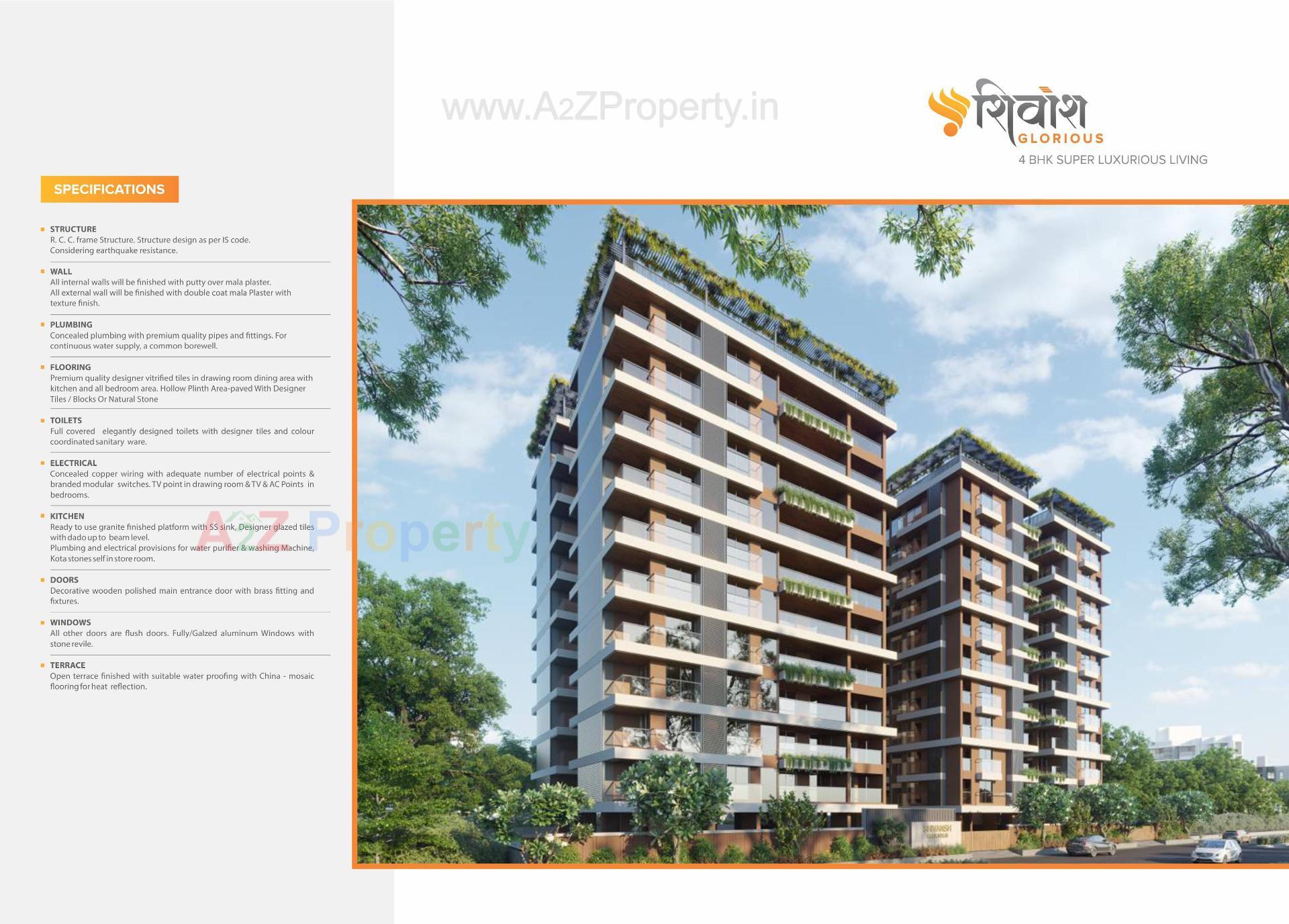 3D Elevation of real estate project Shivansh Glorious located at Koba, Gandhinagar, Gujarat