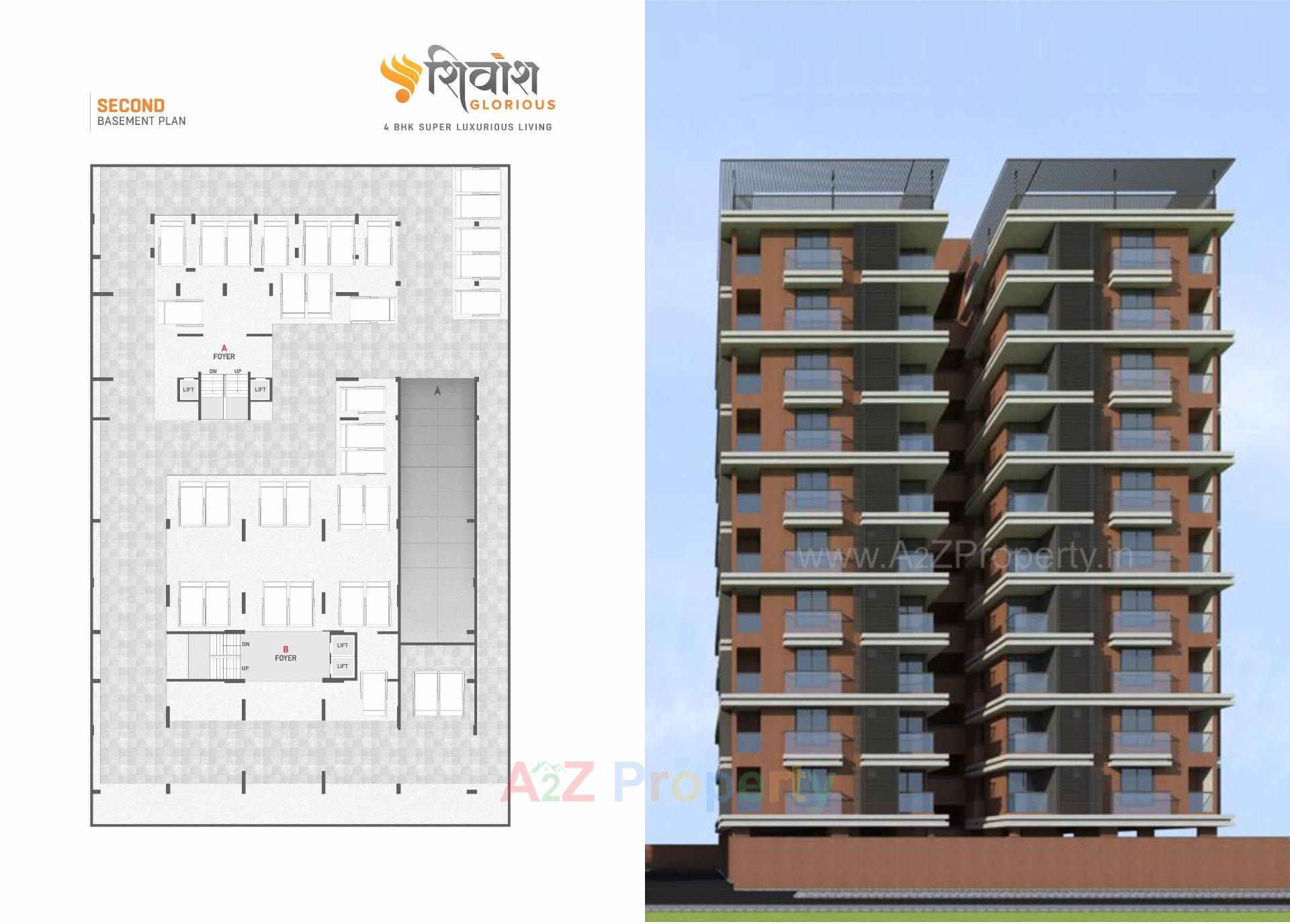 Layout of real estate project Shivansh Glorious located at Koba, Gandhinagar, Gujarat