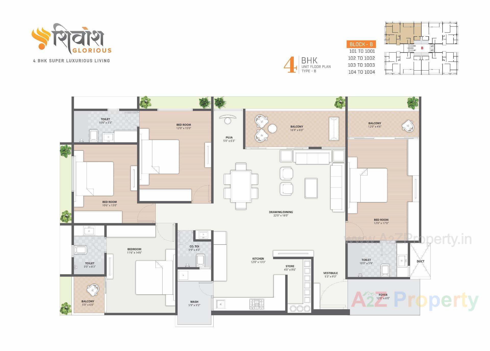 Layout of real estate project Shivansh Glorious located at Koba, Gandhinagar, Gujarat