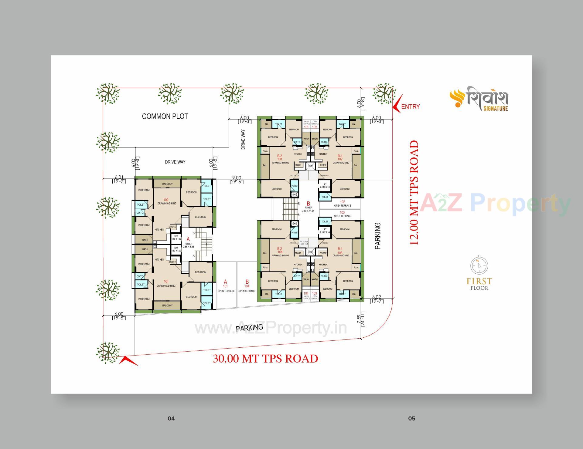 Layout of real estate project Shivansh Signature located at Koba, Gandhinagar, Gujarat