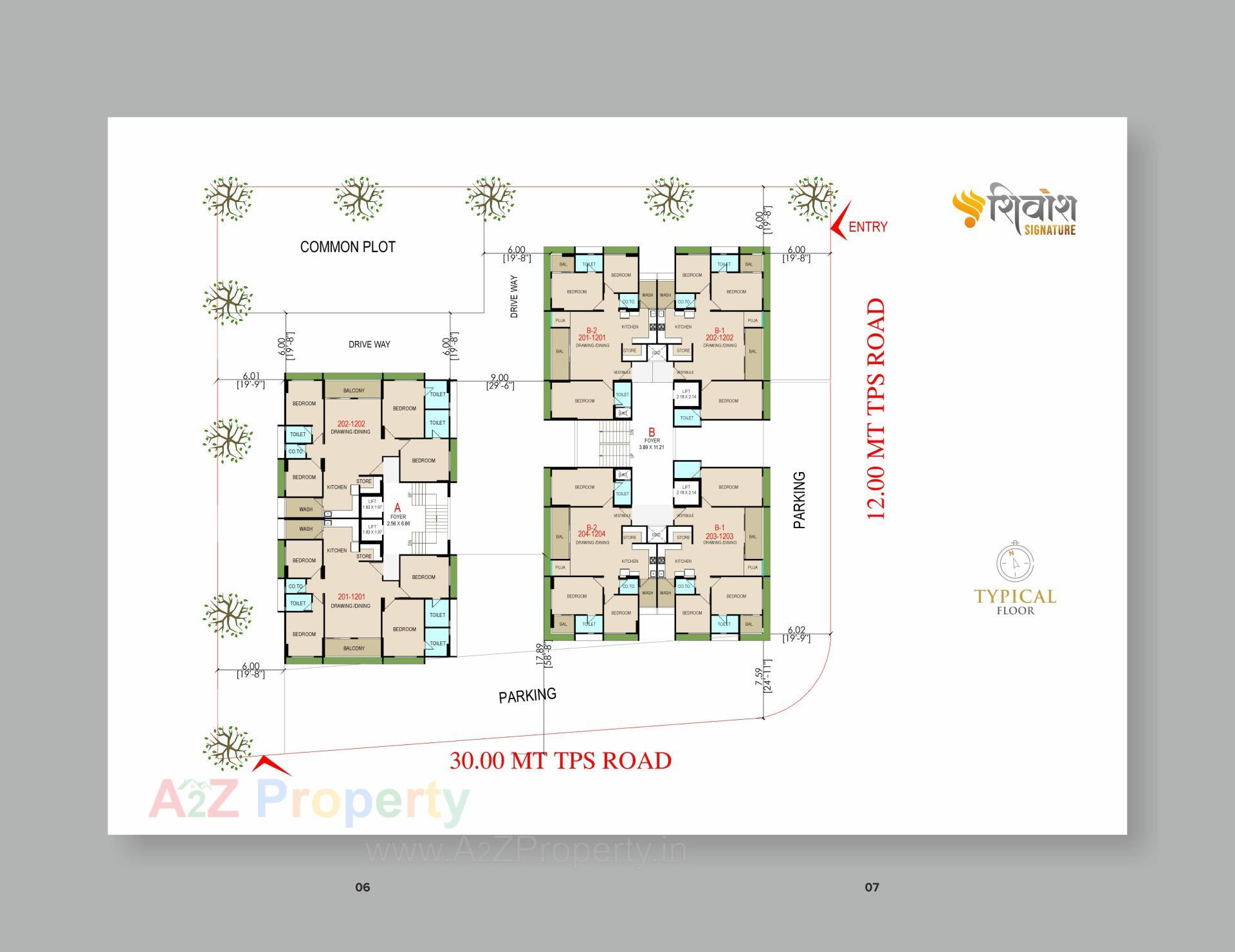 Layout of real estate project Shivansh Signature located at Koba, Gandhinagar, Gujarat